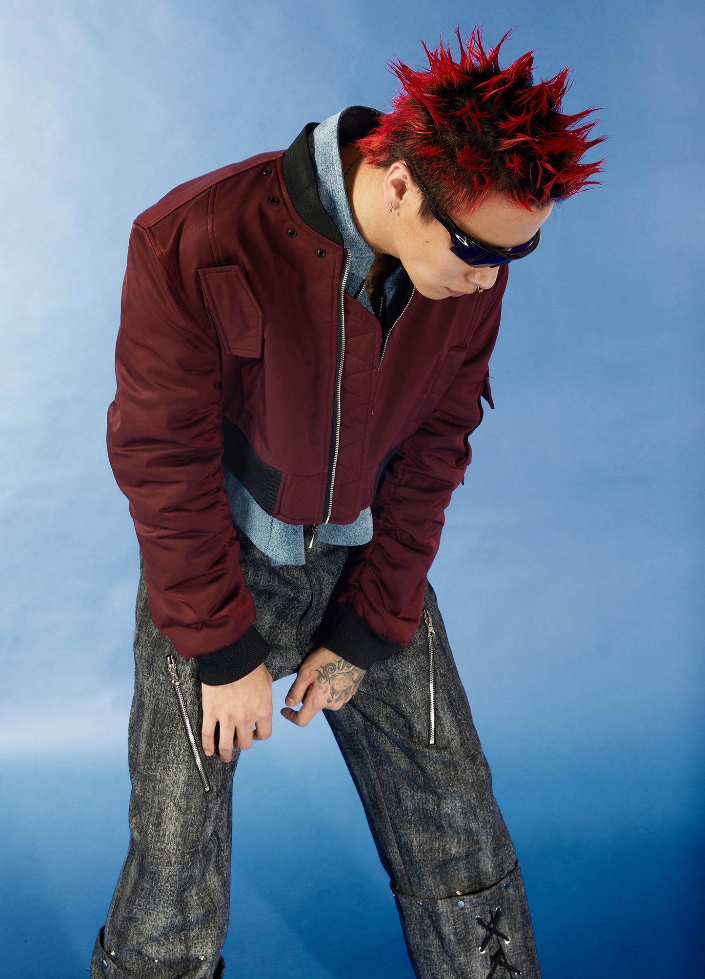 Cropped Aviator Bomber
