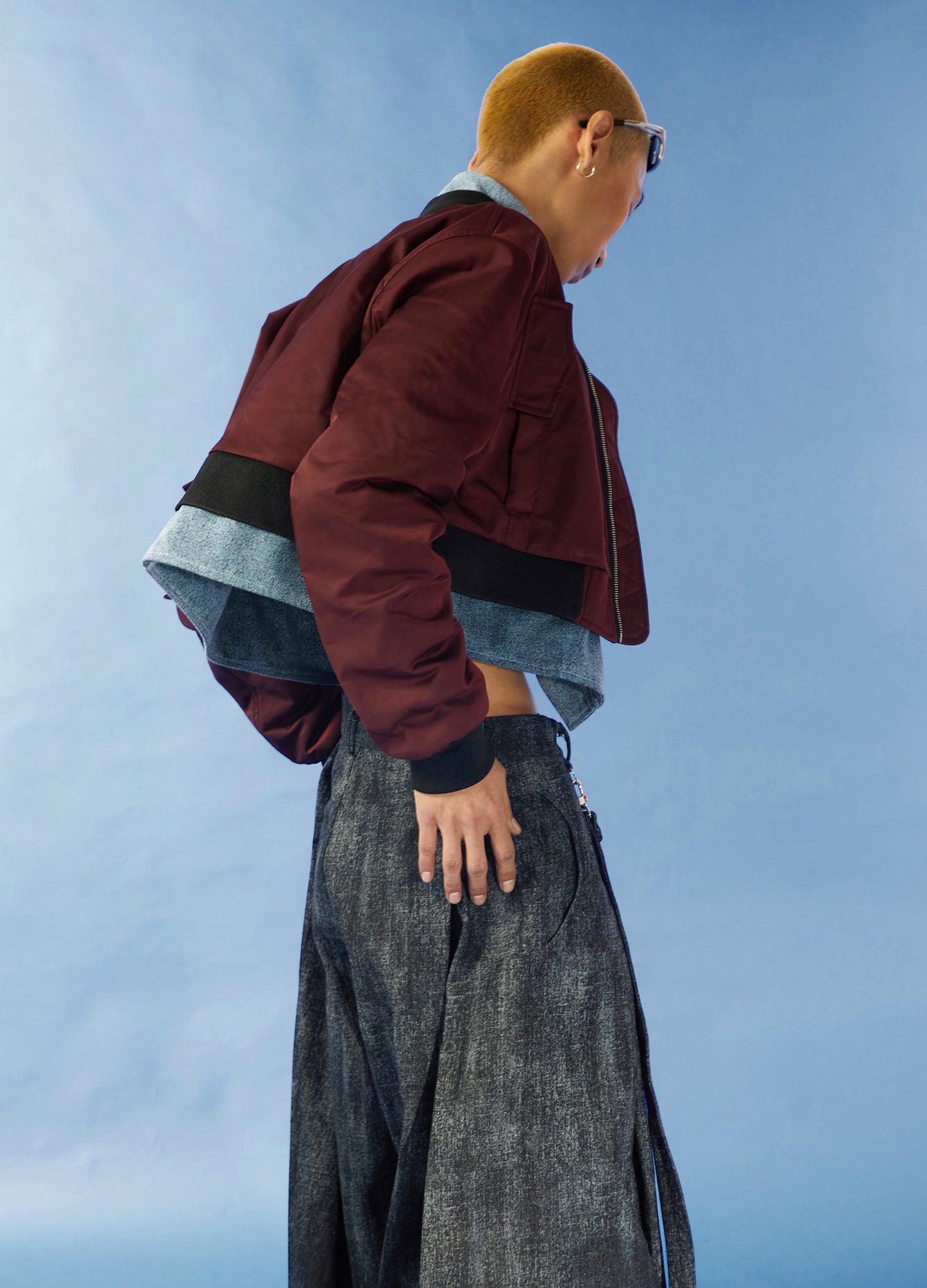 Cropped Aviator Bomber