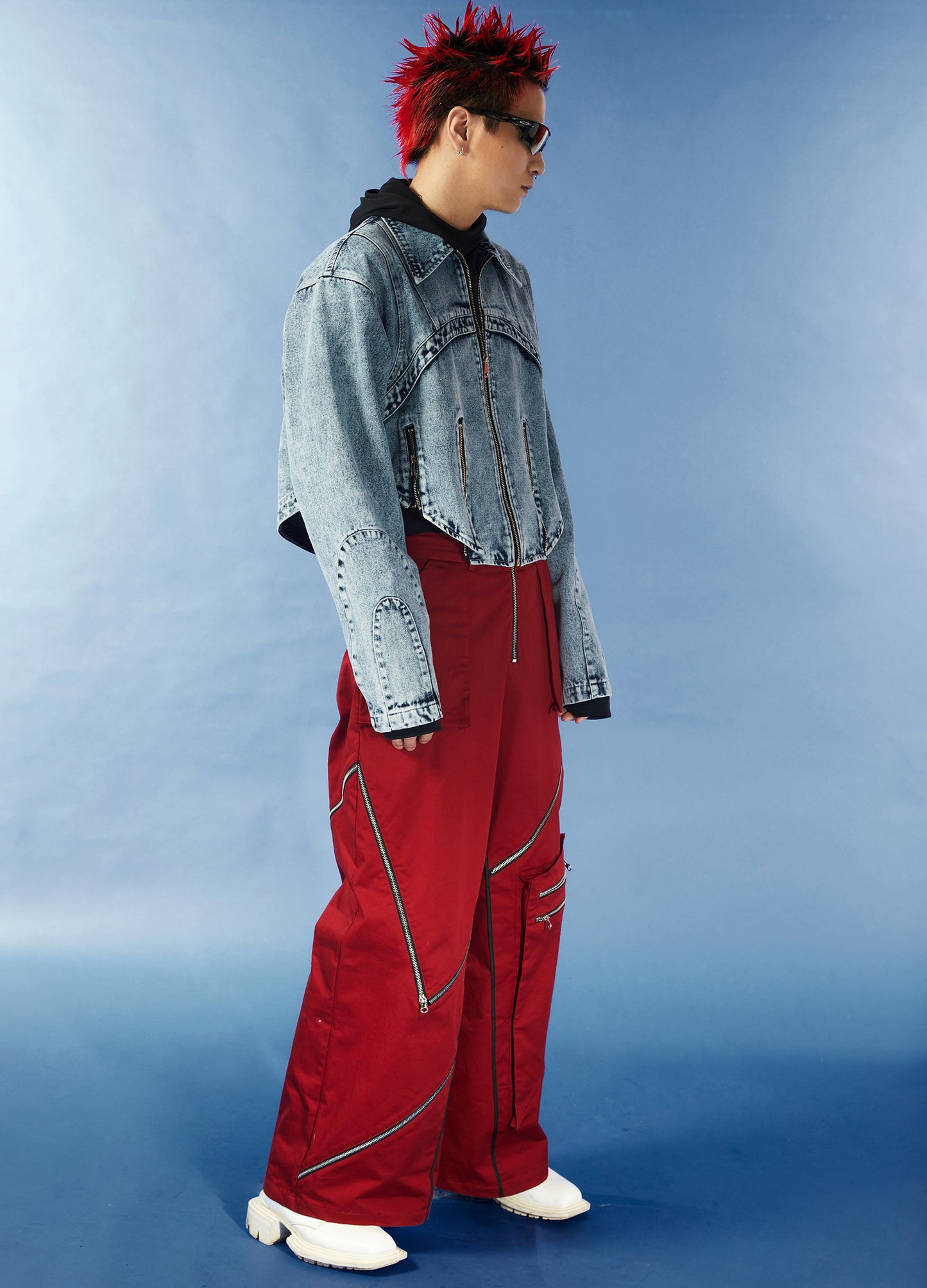 Cropped Washed Jeans Jacket