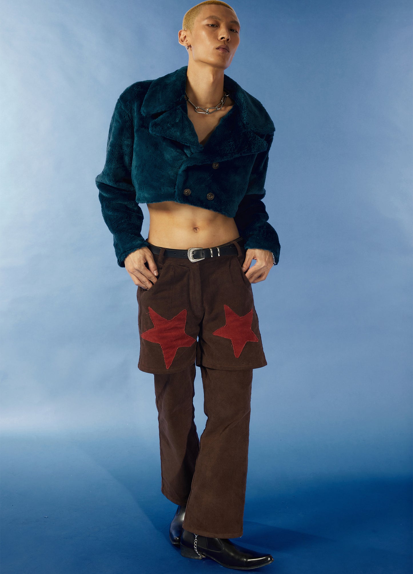 Faux Fur Cropped Blazer