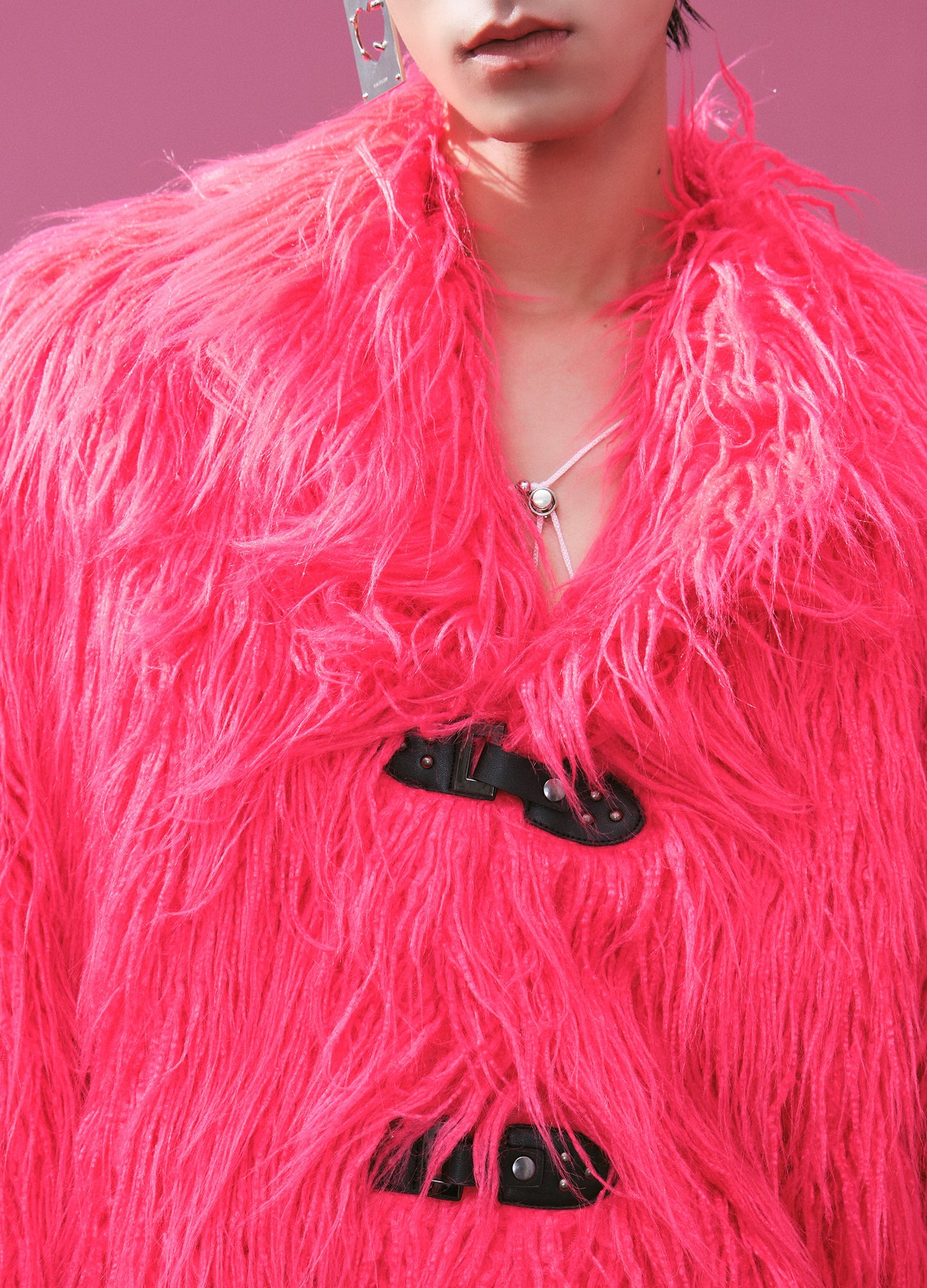 Long Hair Faux Fur Coat