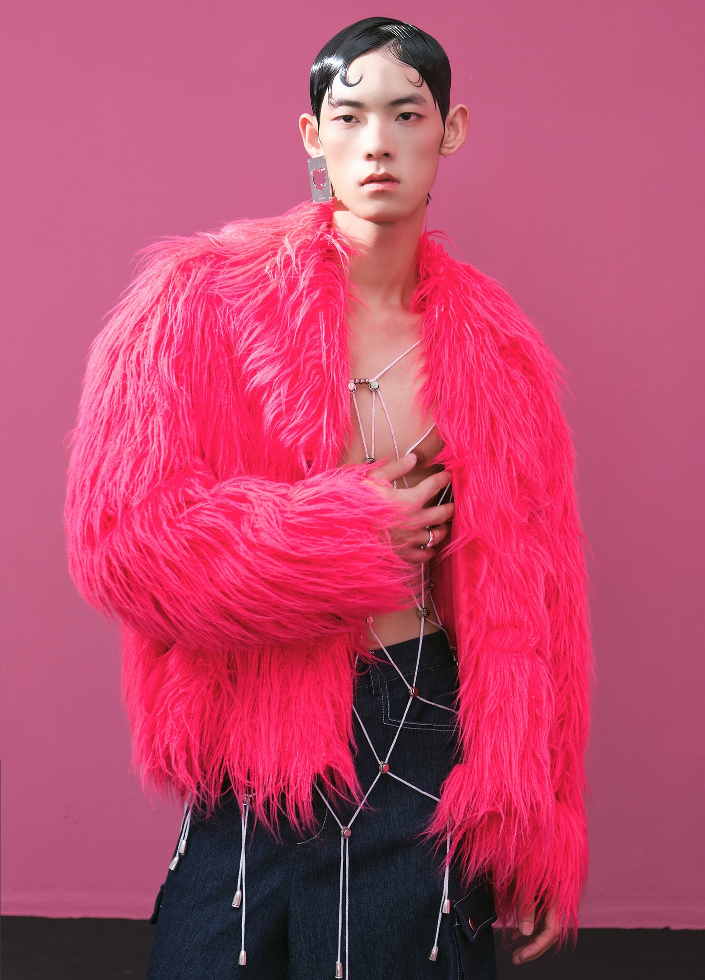Long Hair Faux Fur Coat