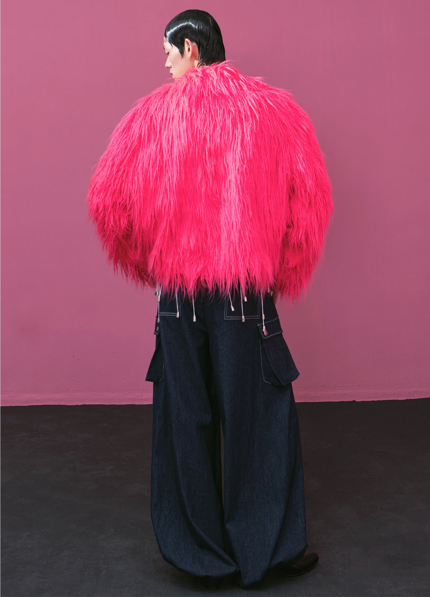 Long Hair Faux Fur Coat
