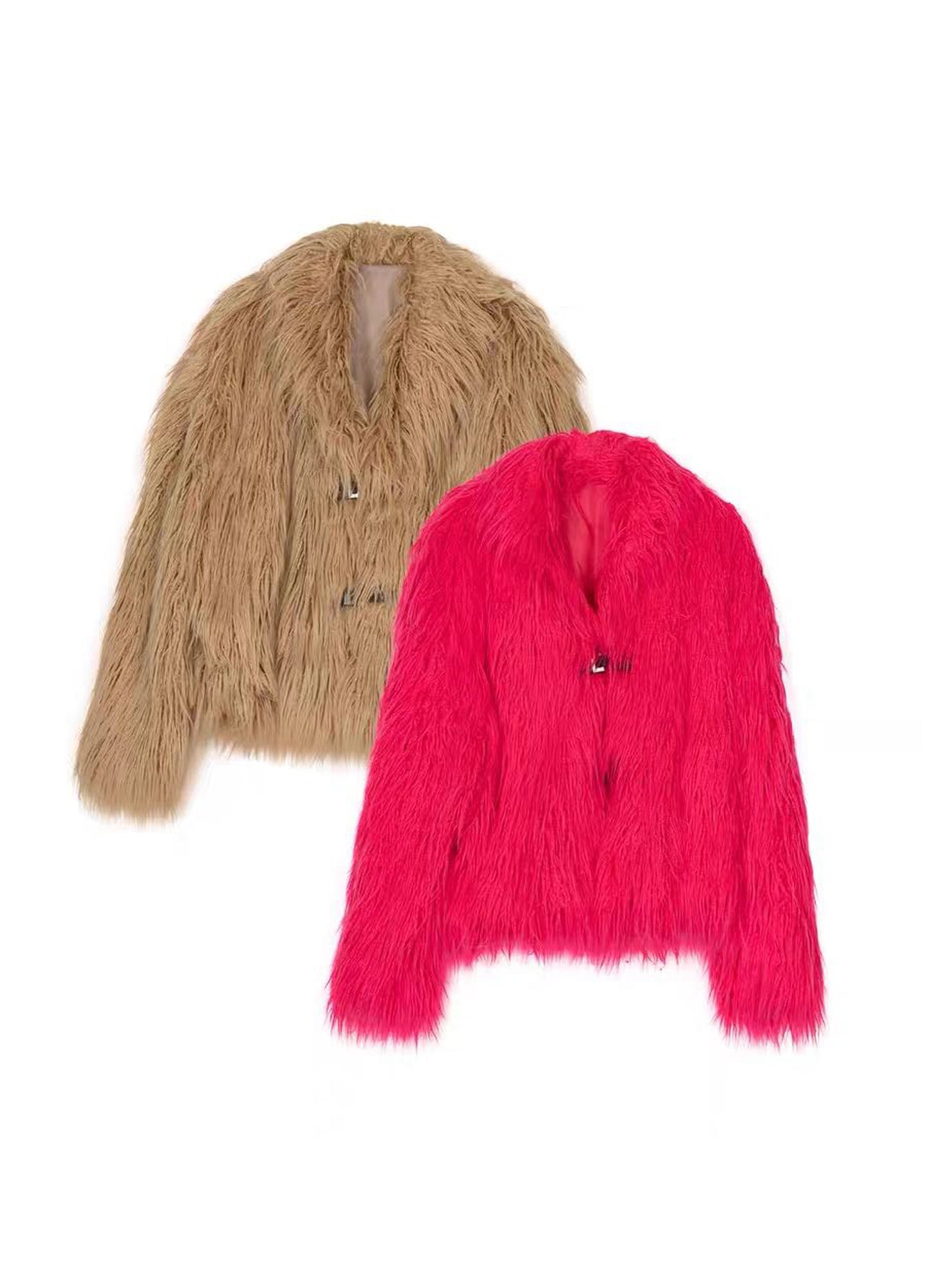 Long Hair Faux Fur Coat
