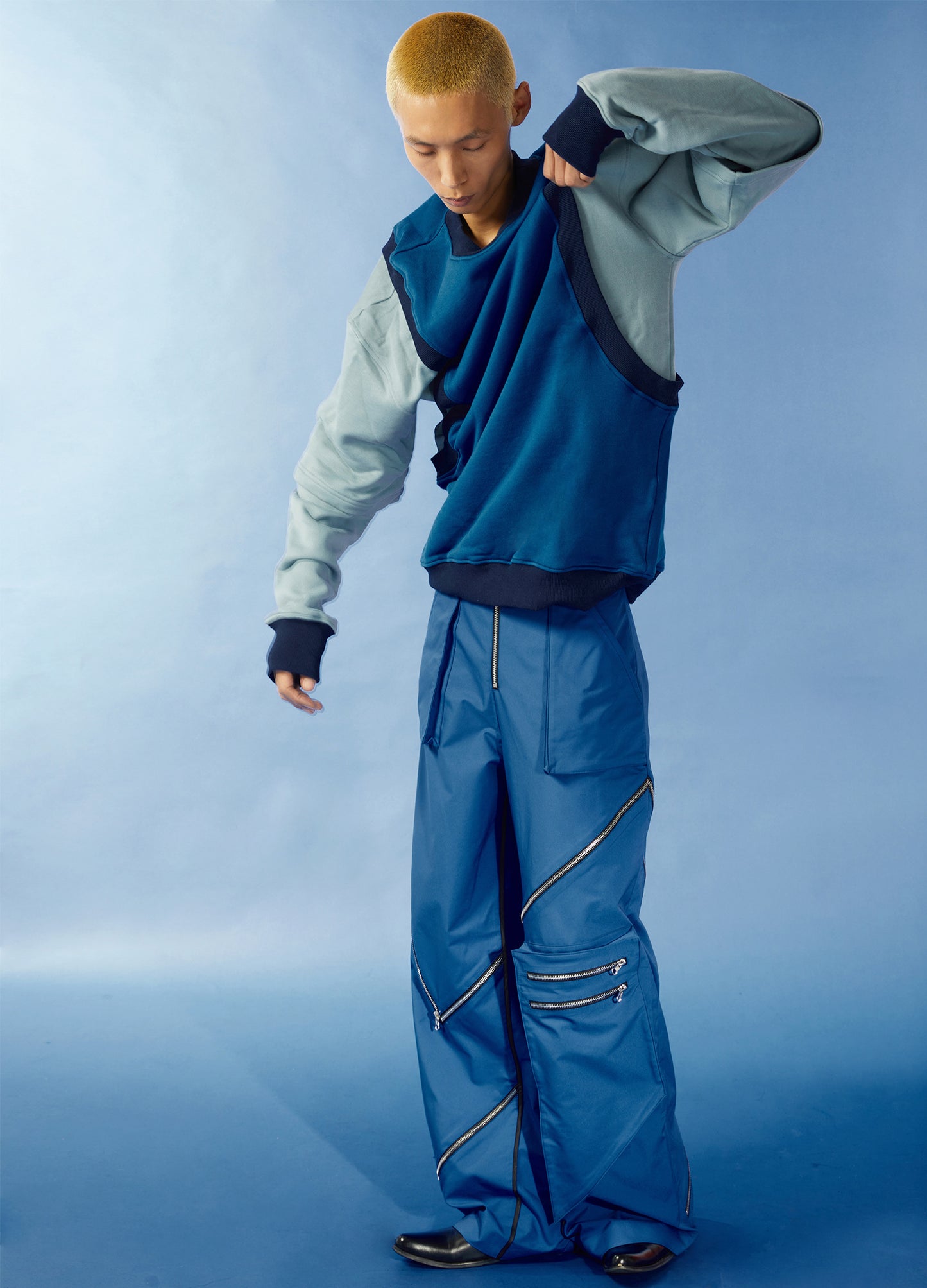 Wide Zipper Trousers