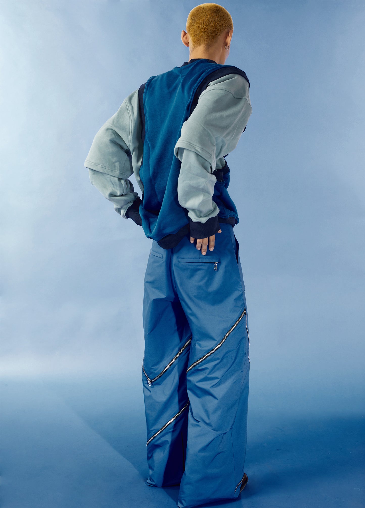 Wide Zipper Trousers
