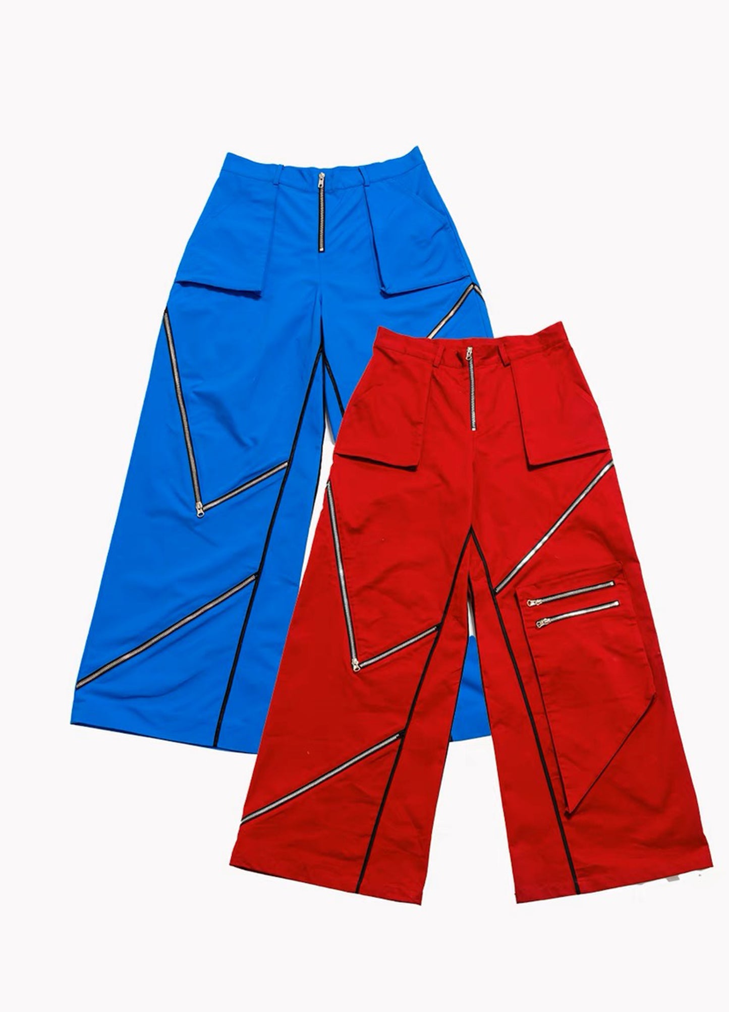 Wide Zipper Trousers