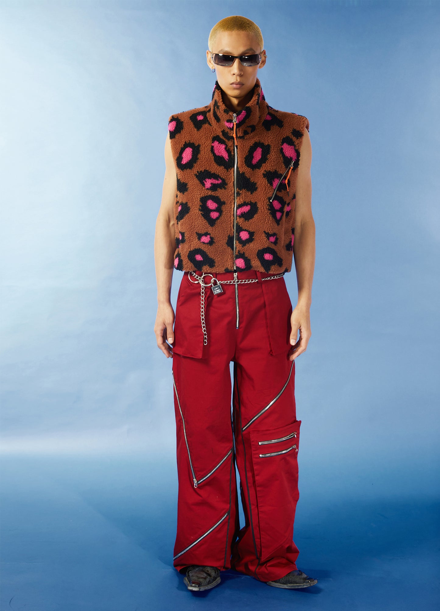 Wide Zipper Trousers