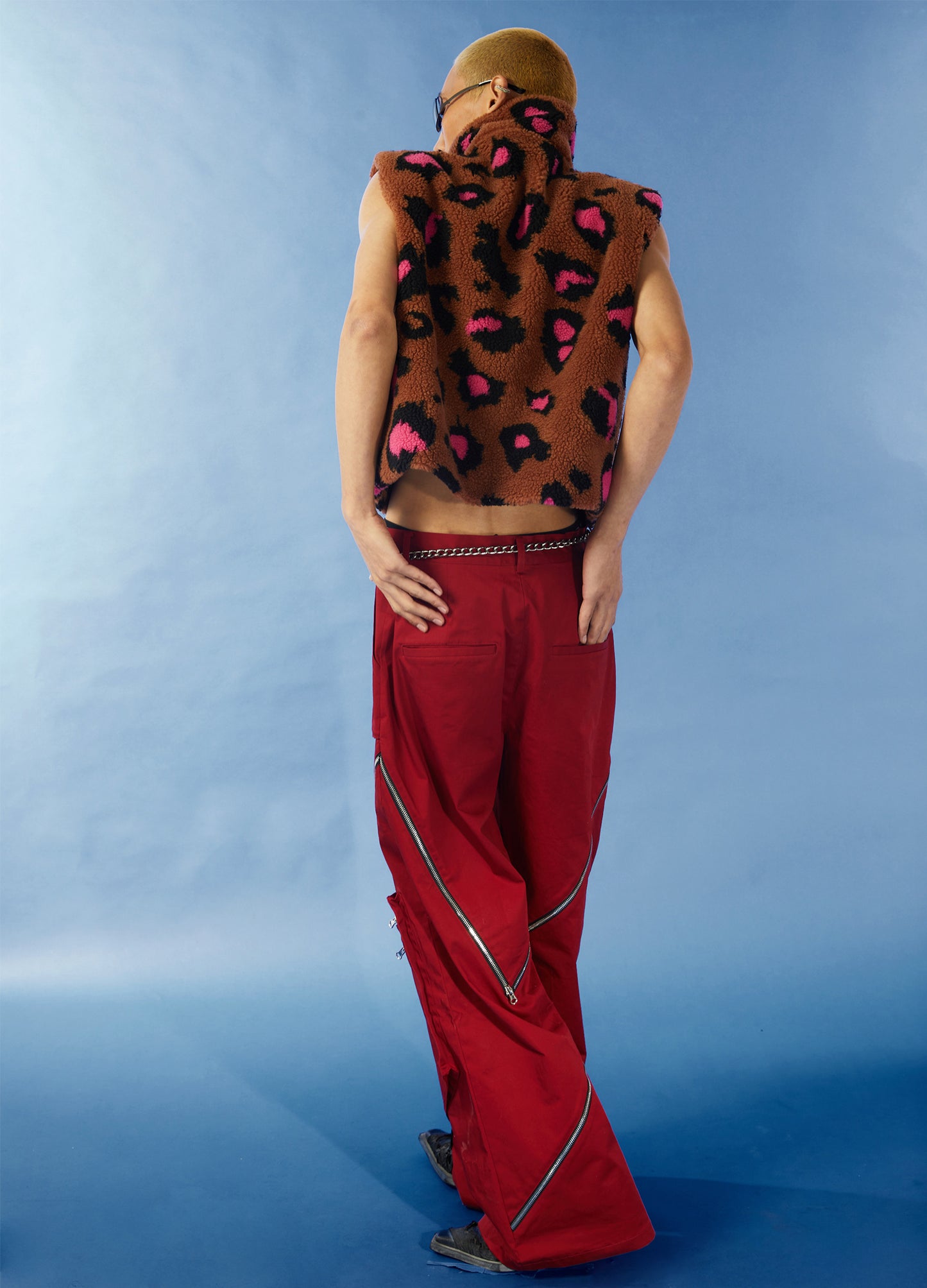 Wide Zipper Trousers