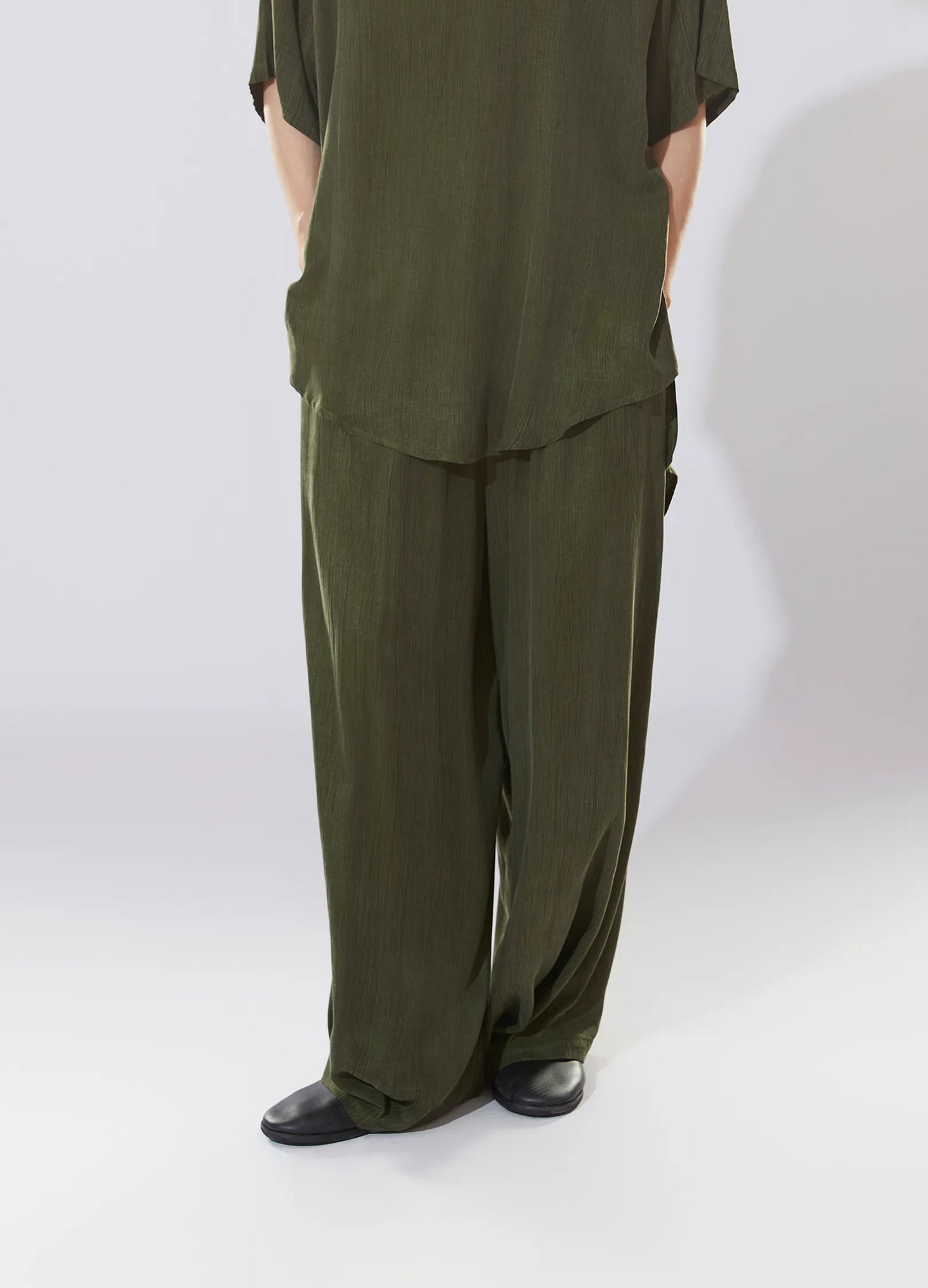Air Textured Wide Trousers
