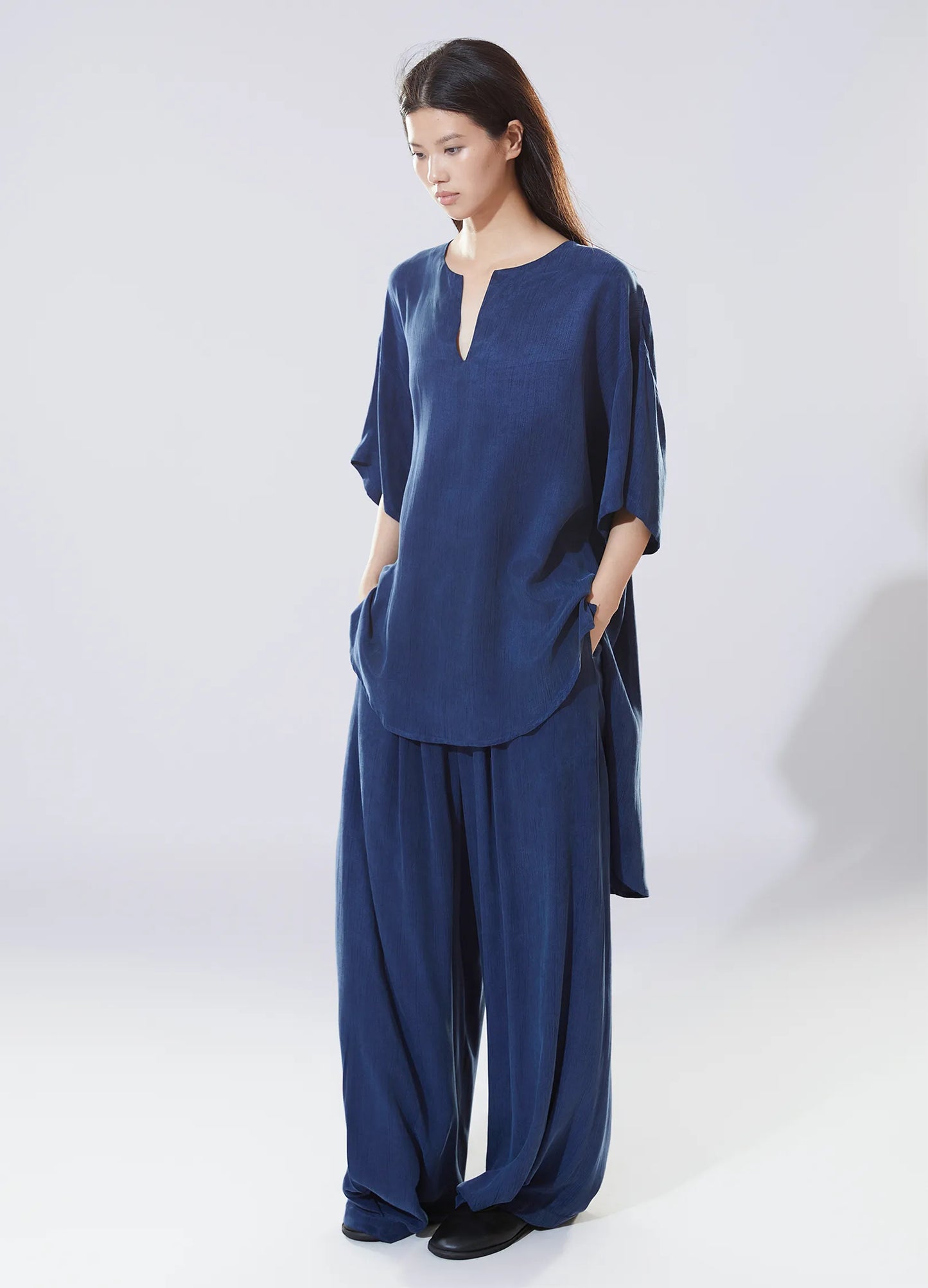 Air Textured Wide Trousers