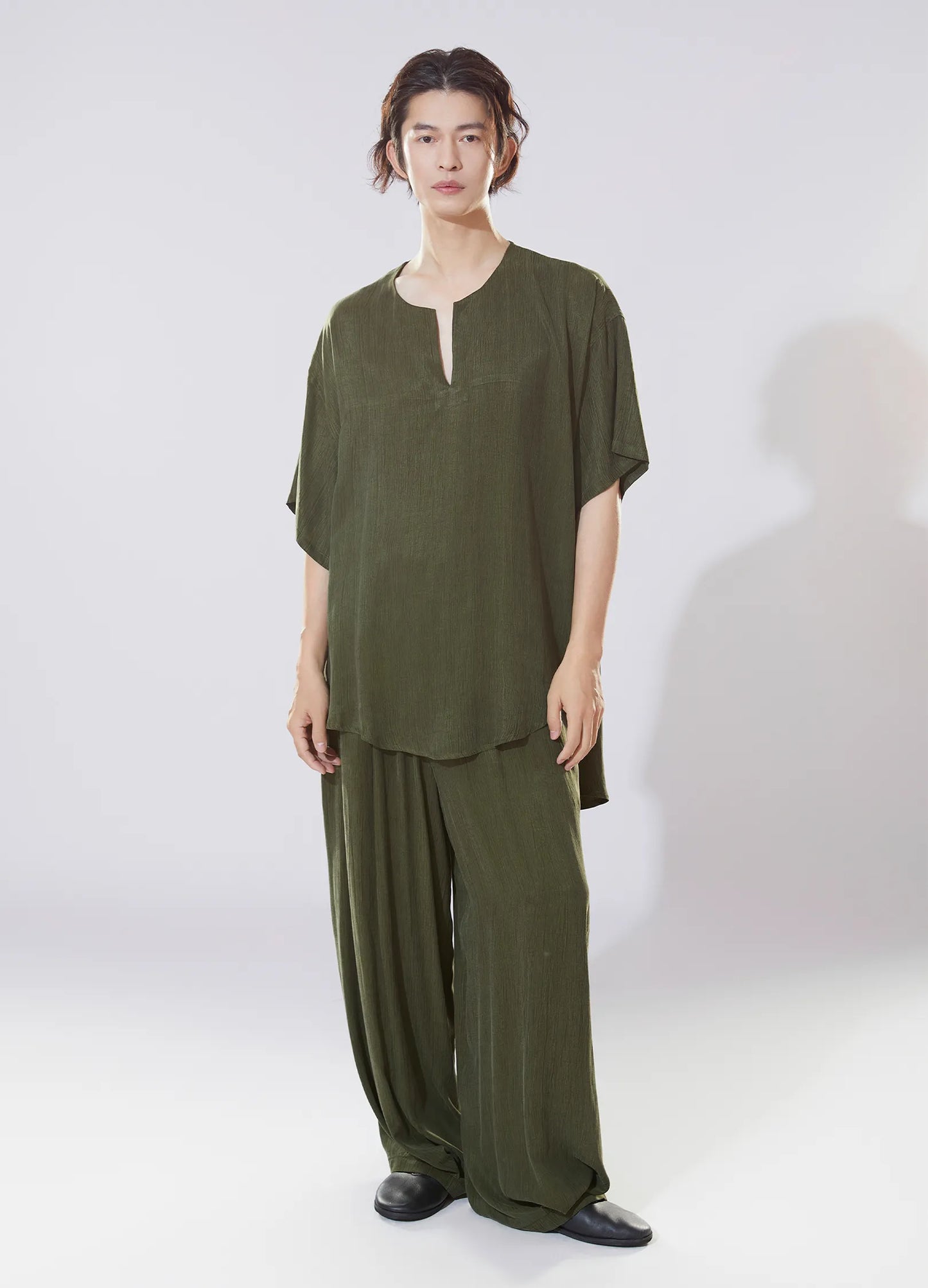Air Textured Wide Trousers