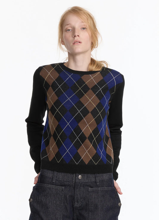Argyle Knit Sweater