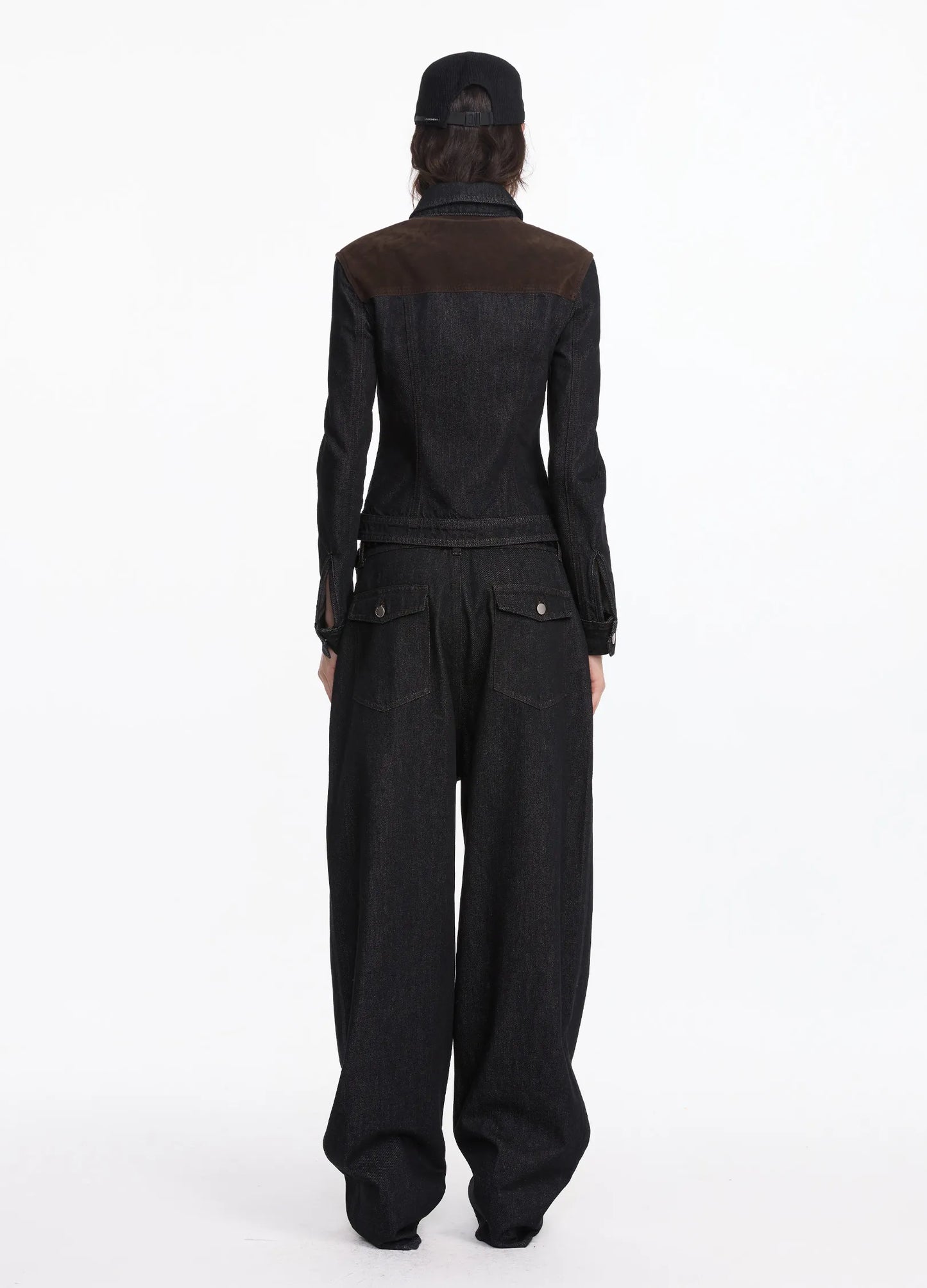 Asymmetric Raw Denim Jeans