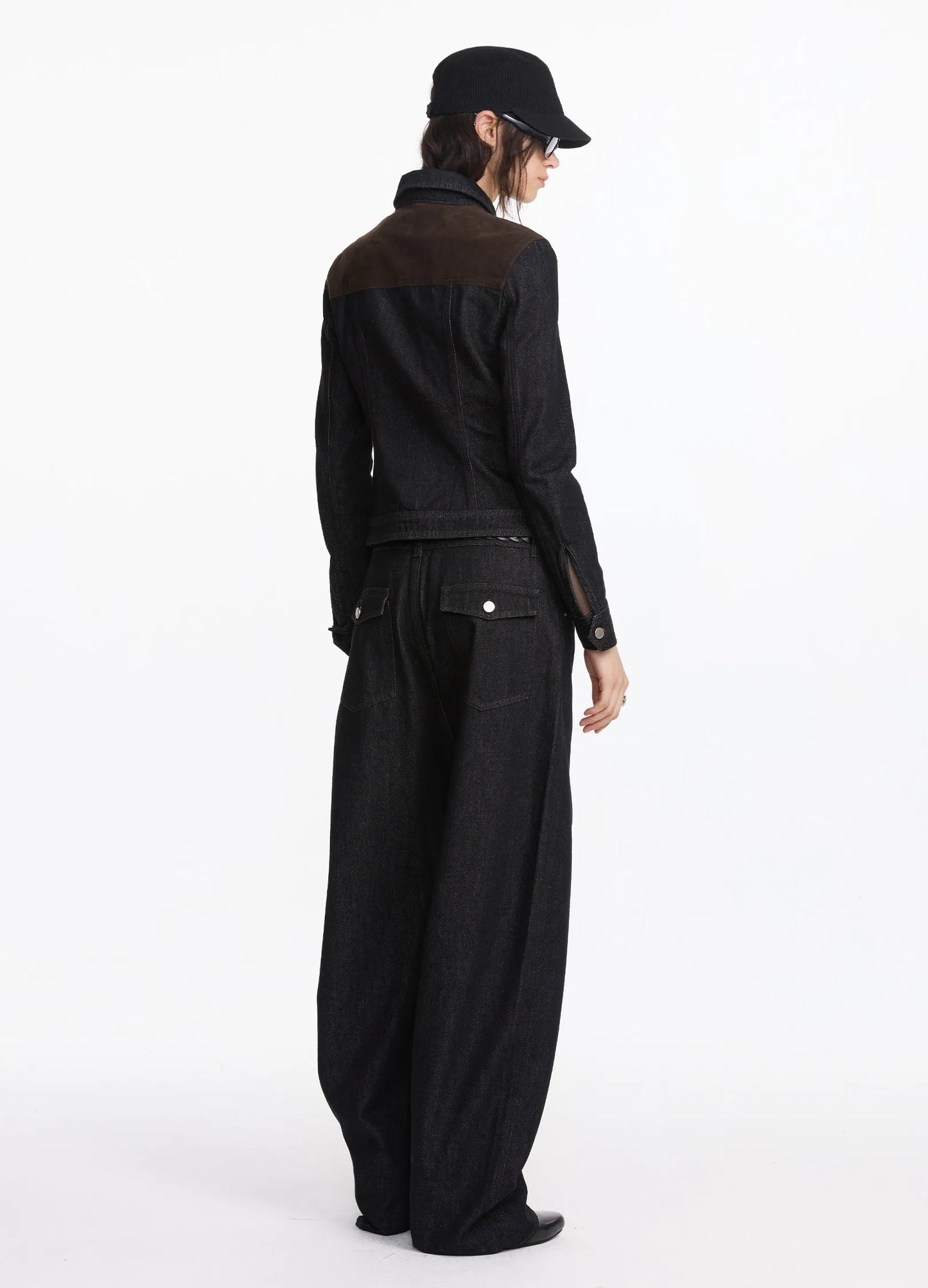 Asymmetric Raw Denim Jeans