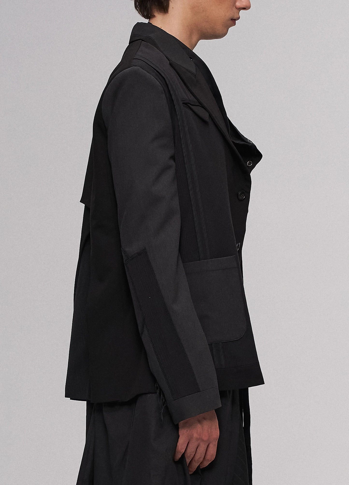 Asymmetrical Patchwork Blazer