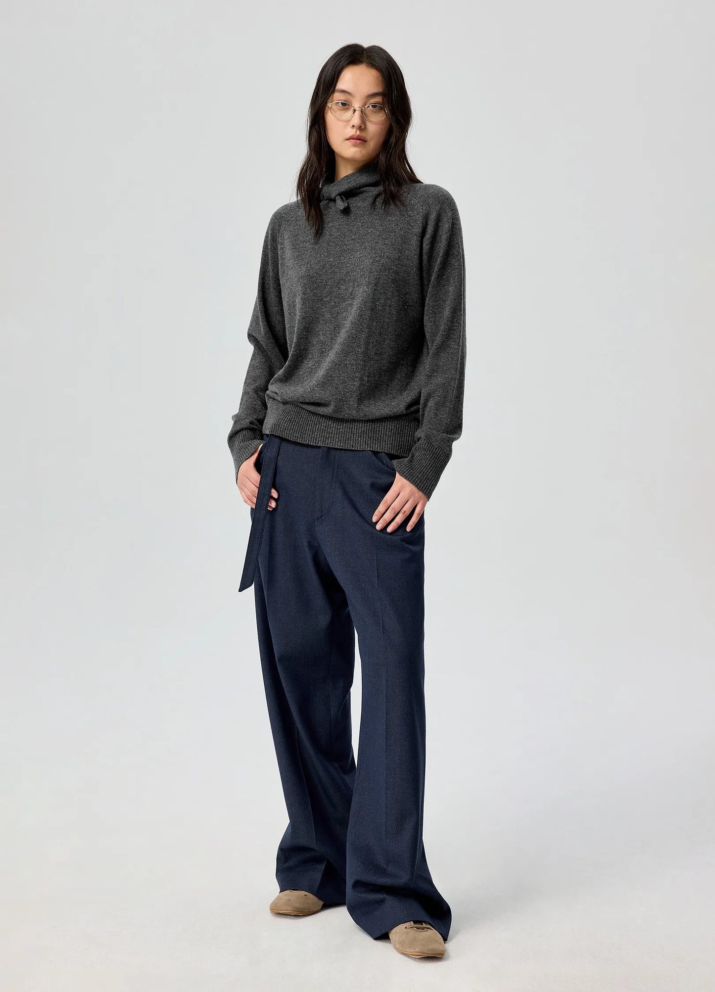 Belted Wool Trousers