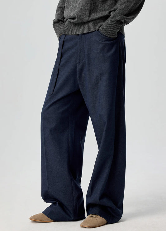 Belted Wool Trousers