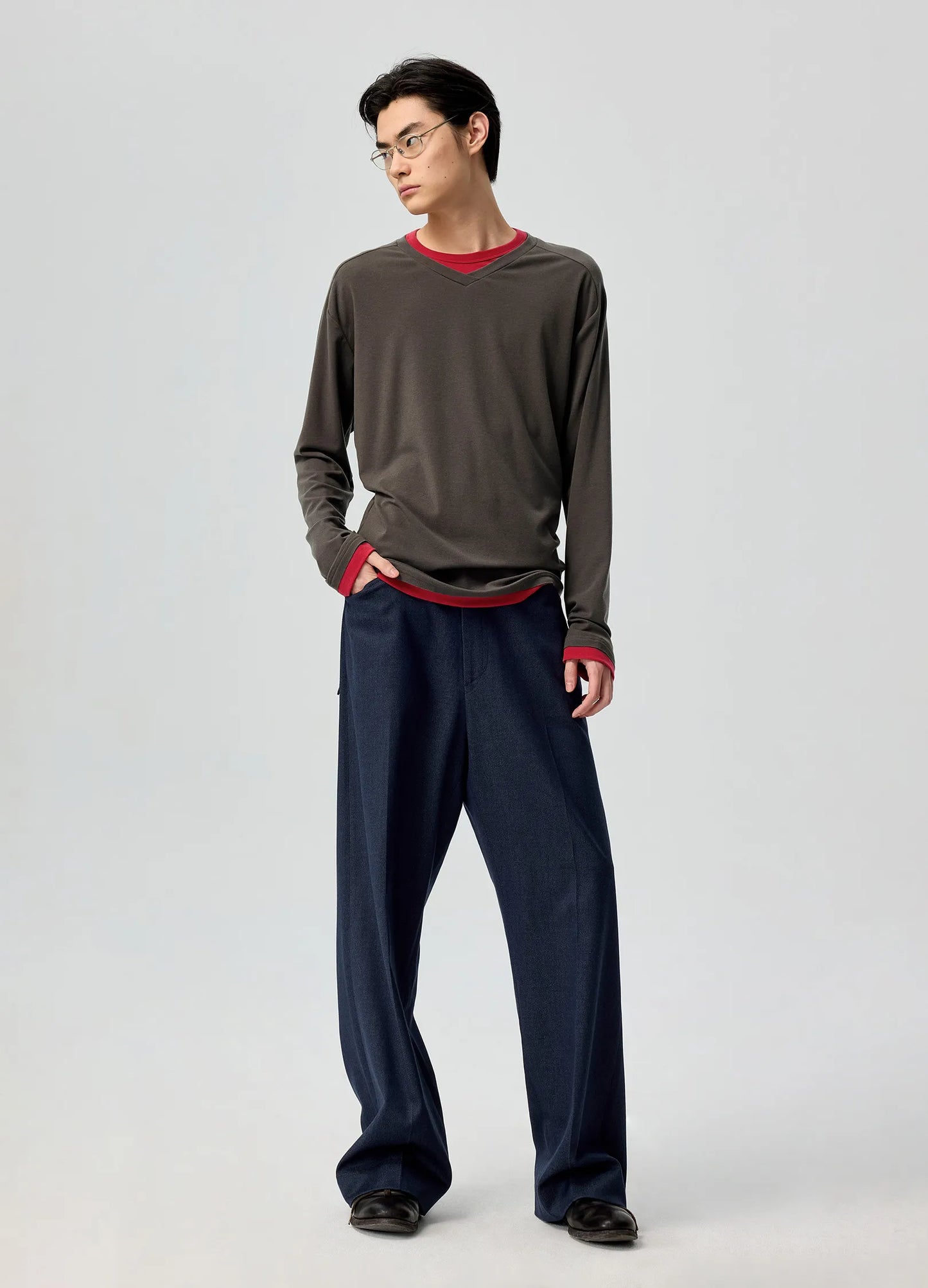 Belted Wool Trousers