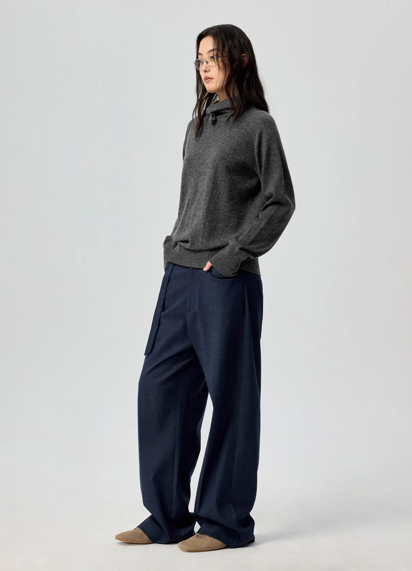 Belted Wool Trousers