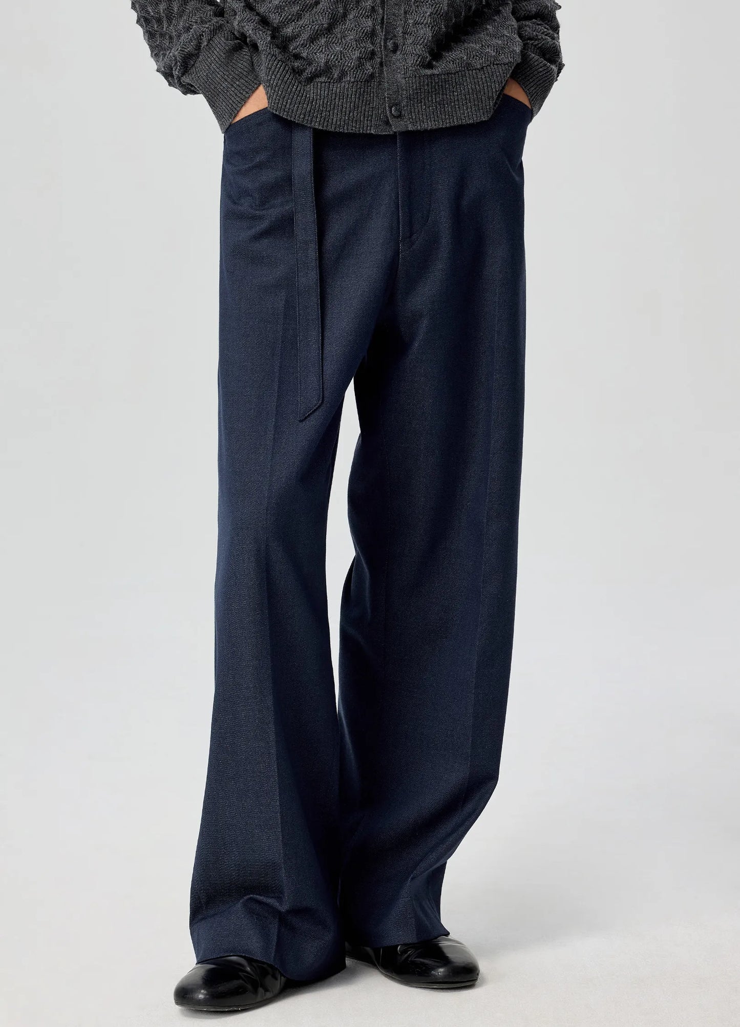 Belted Wool Trousers
