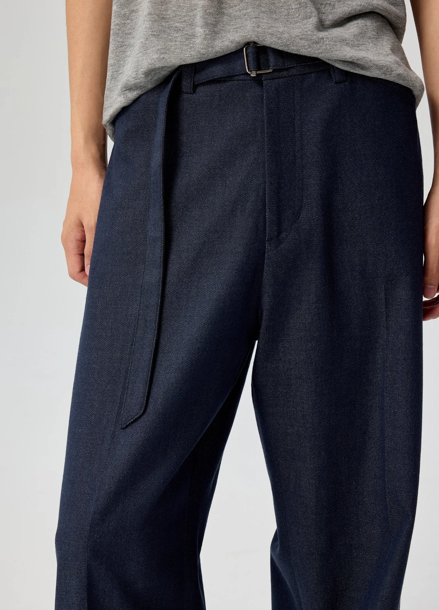 Belted Wool Trousers