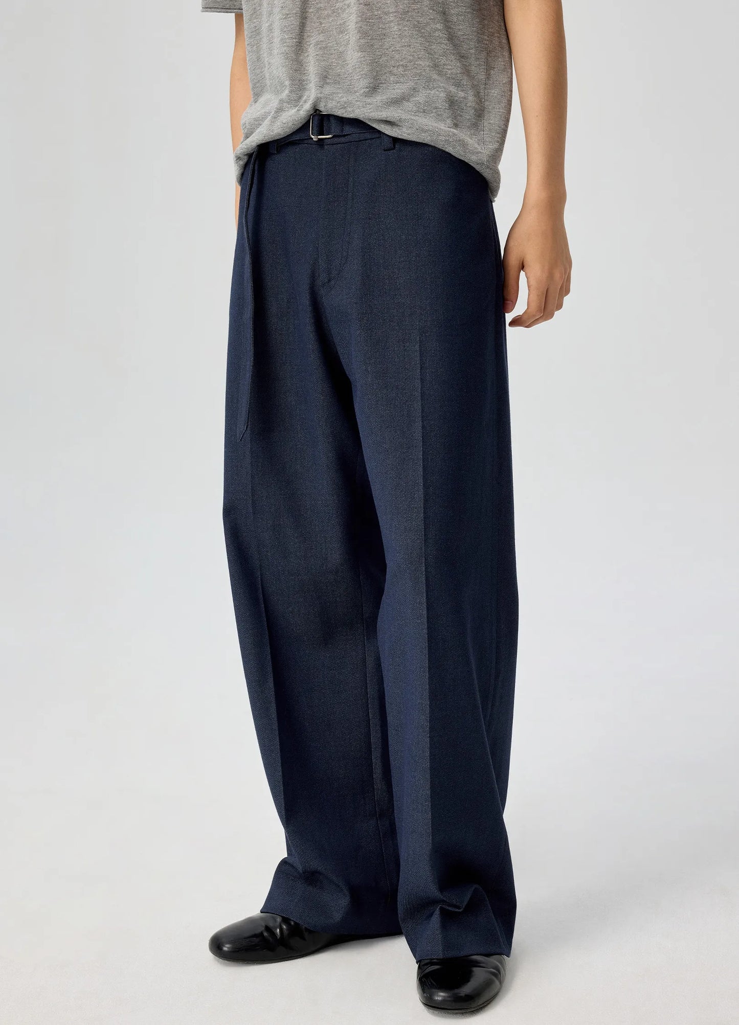 Belted Wool Trousers