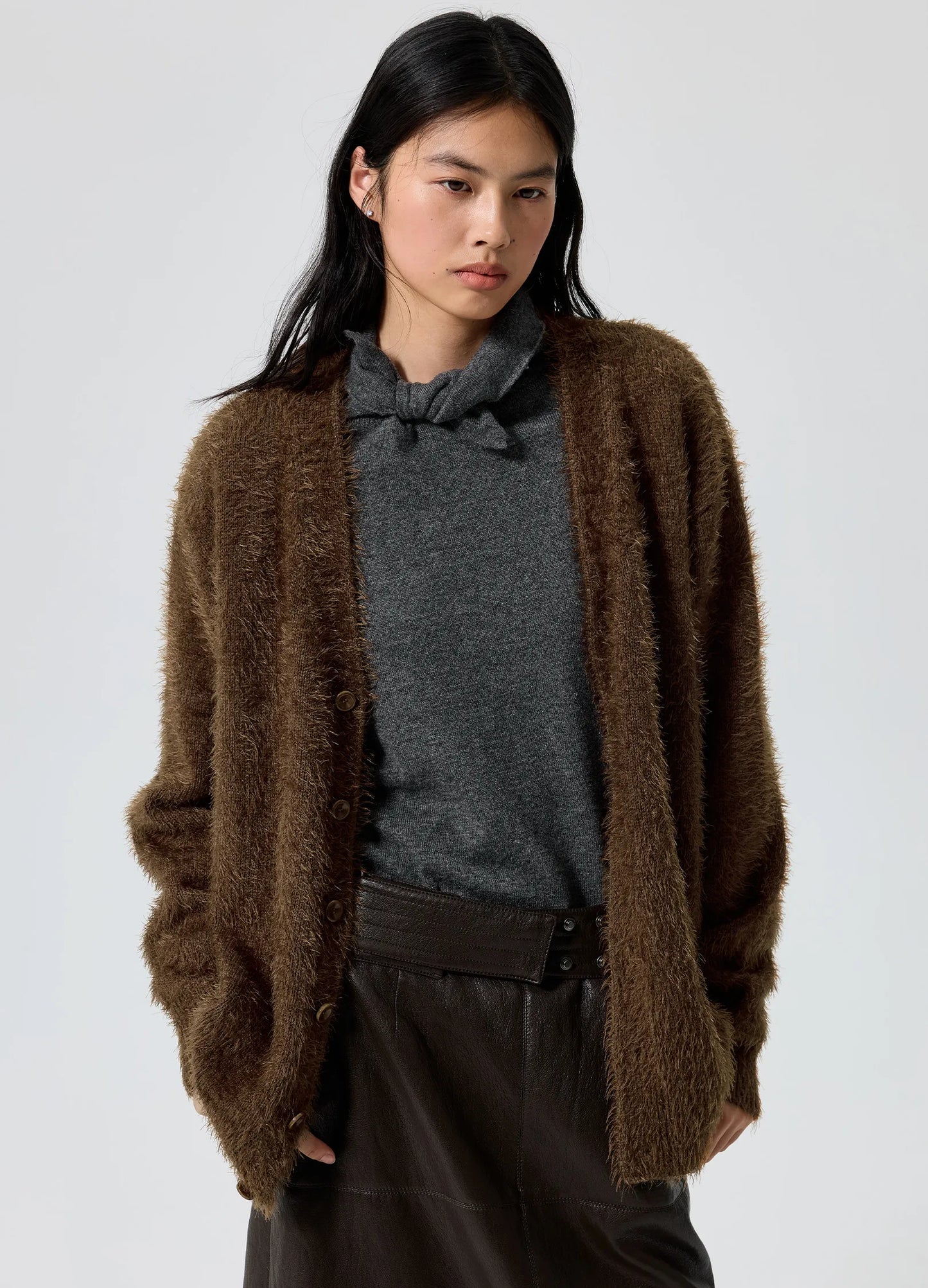 Brushed Wool Cardigan