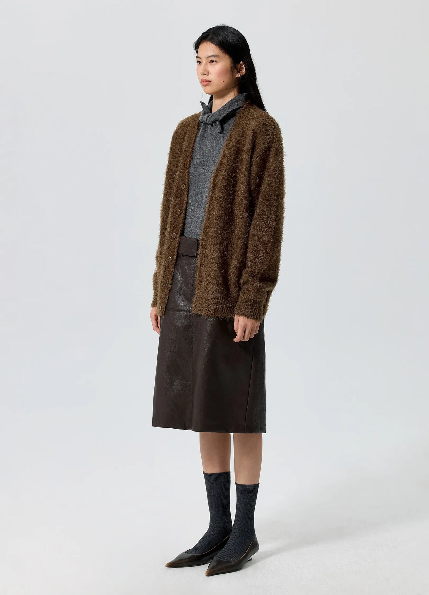 Brushed Wool Cardigan