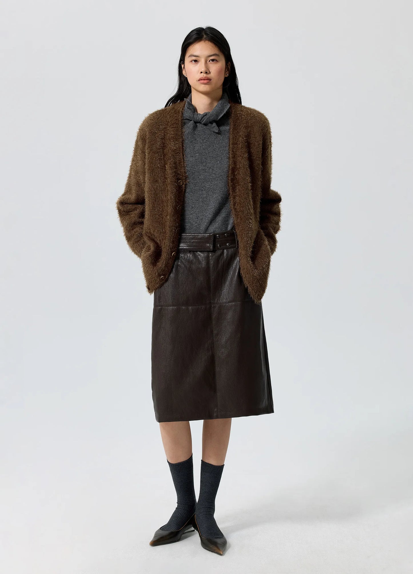 Brushed Wool Cardigan