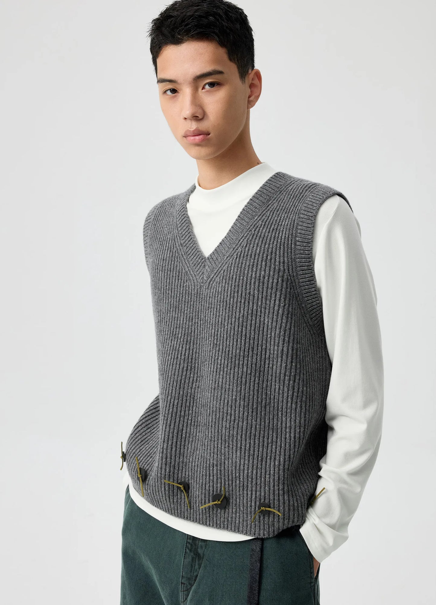 Button Detail Vest