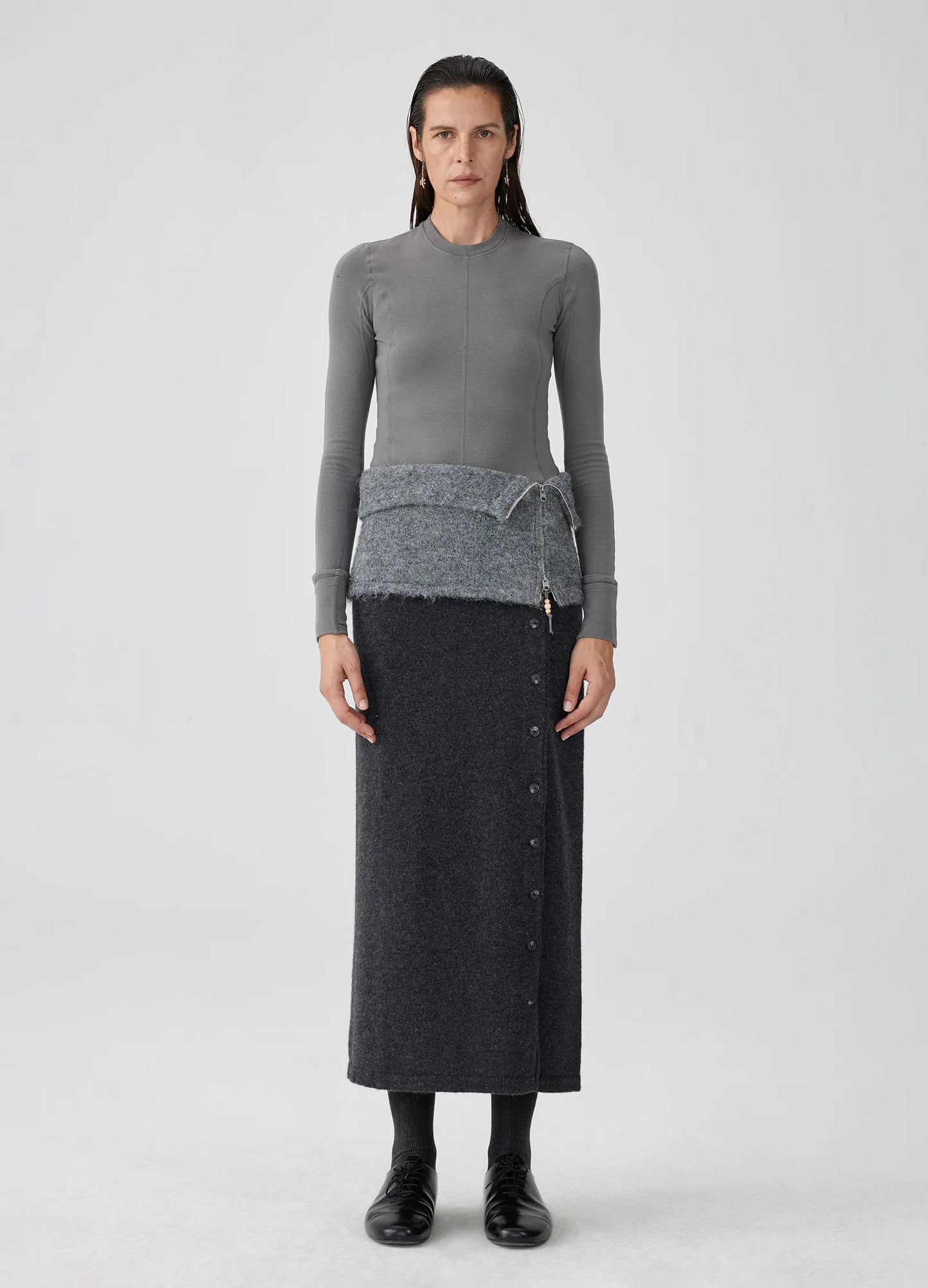 Button Knit Skirt