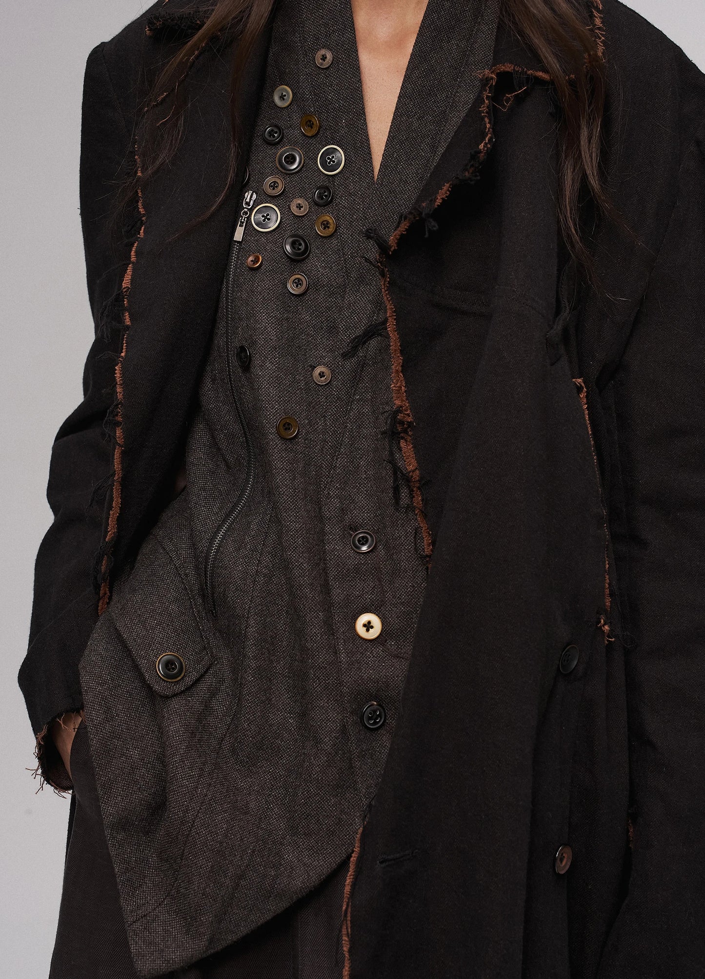 Buttoned Wool Vest
