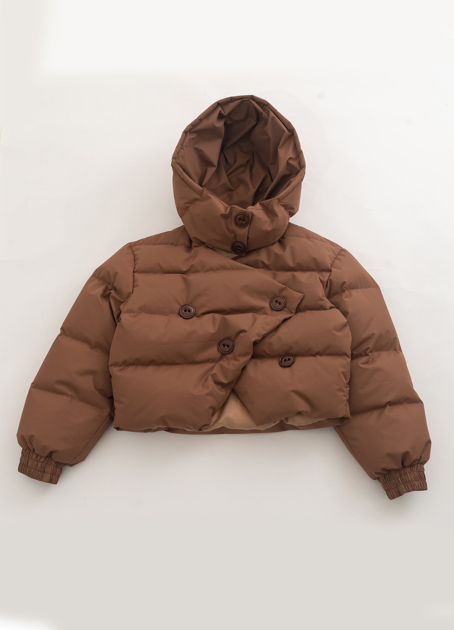 Cropped Oval Down Jacket