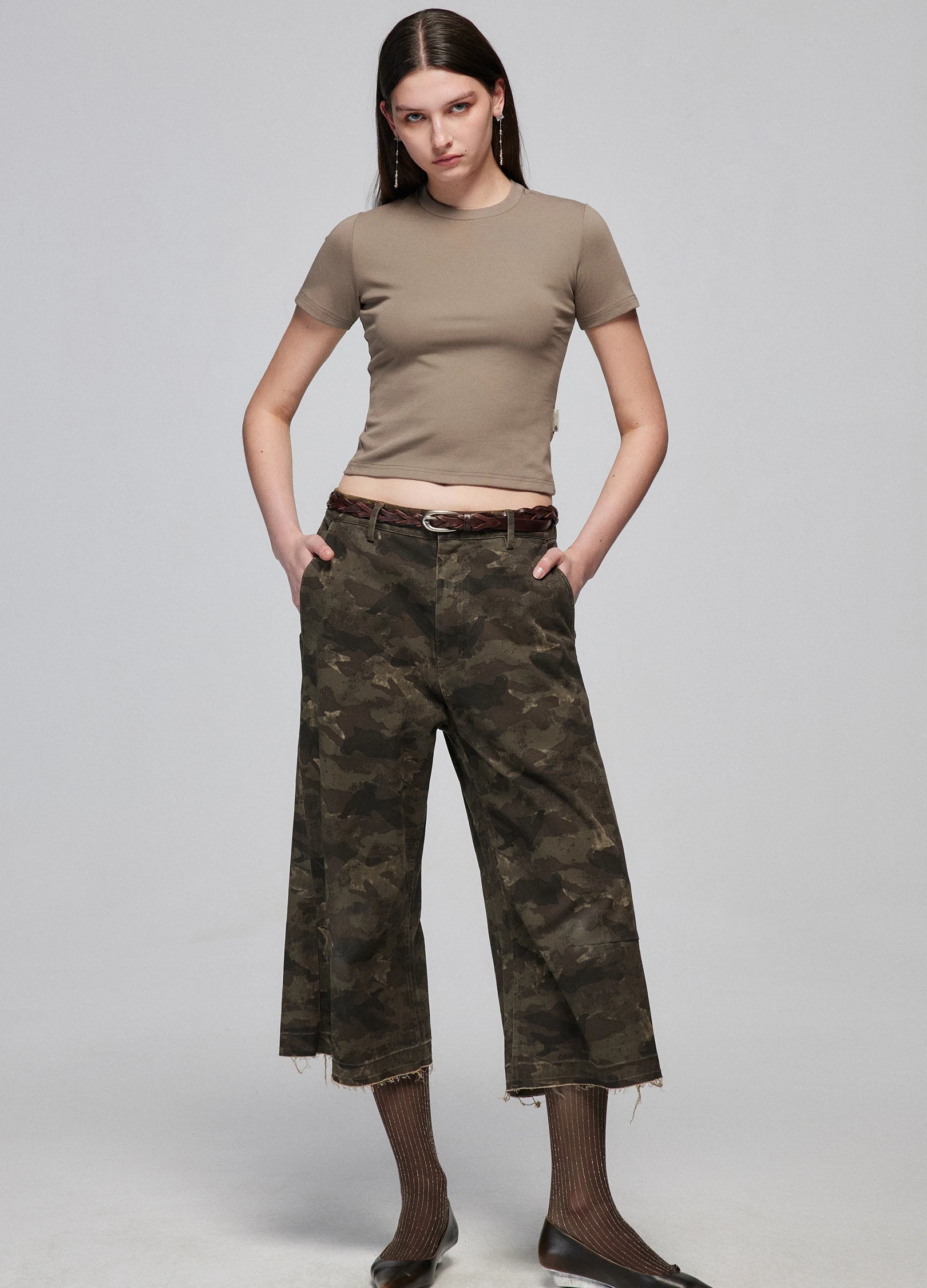Camo capri joggers shop