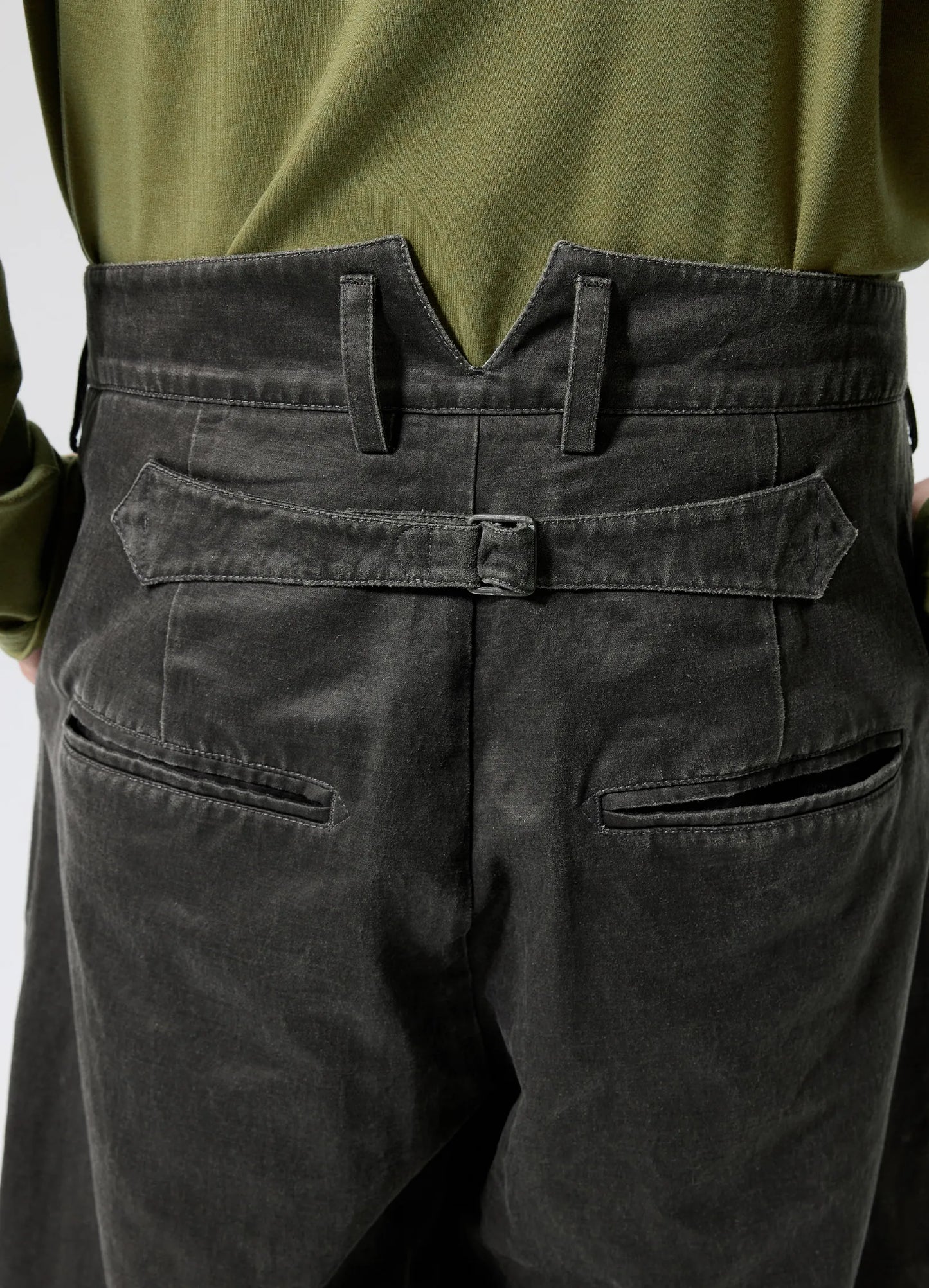 Coated Pleated Trousers