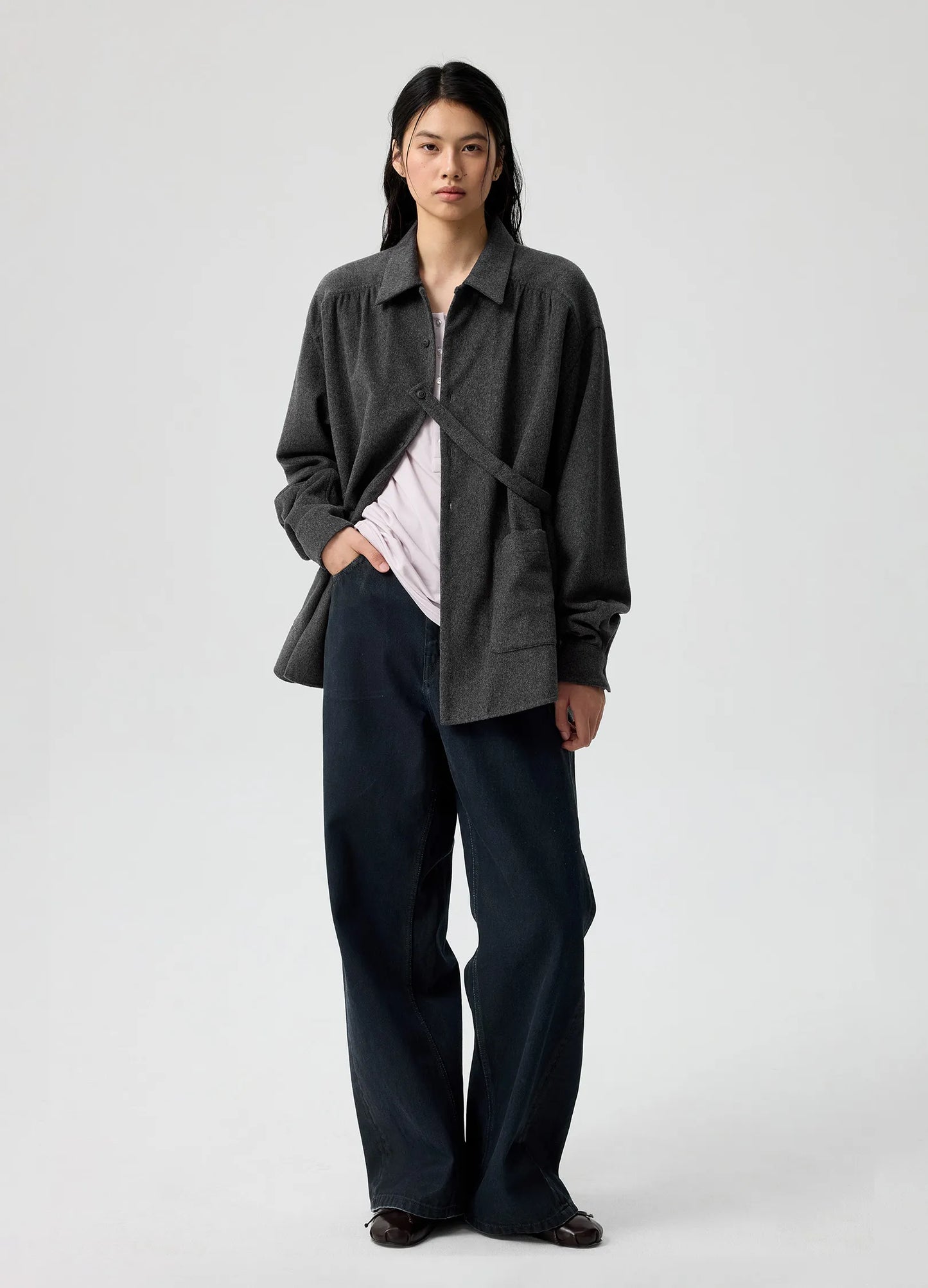 Coated Wide Denims