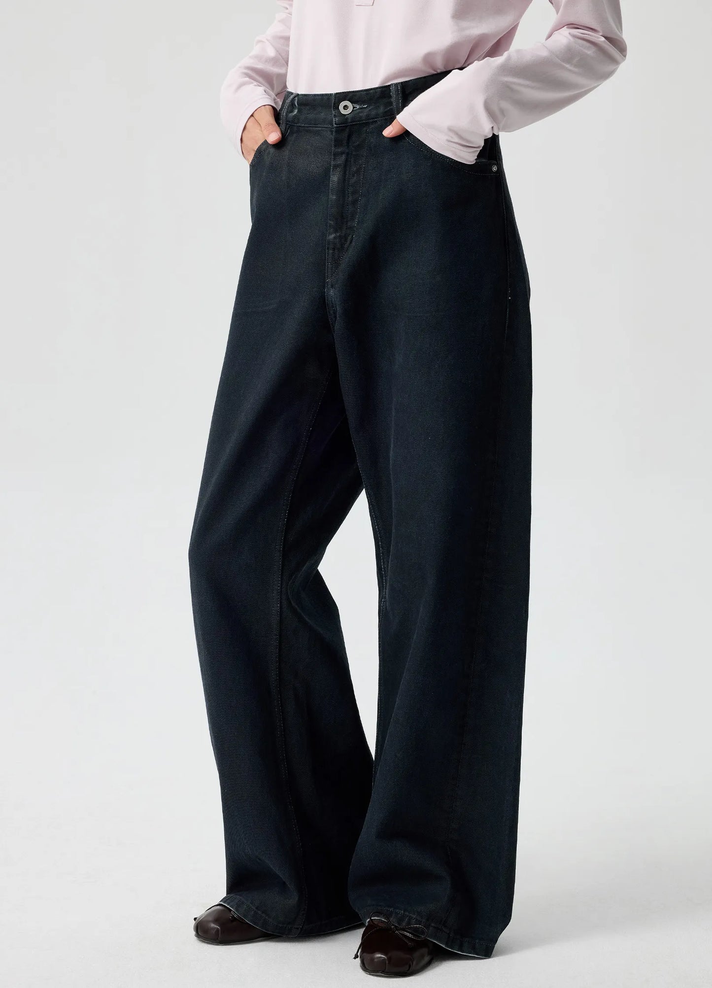 Coated Wide Denims