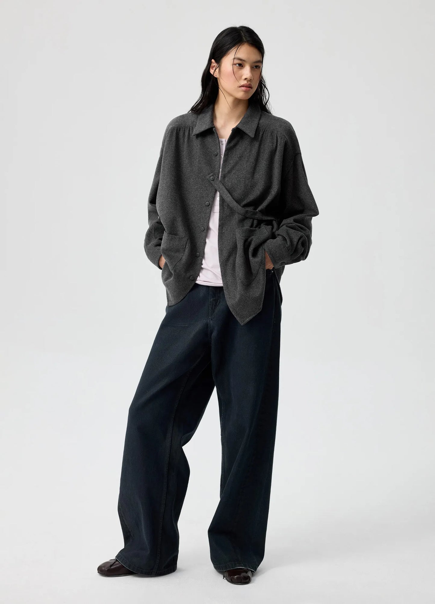 Coated Wide Denims