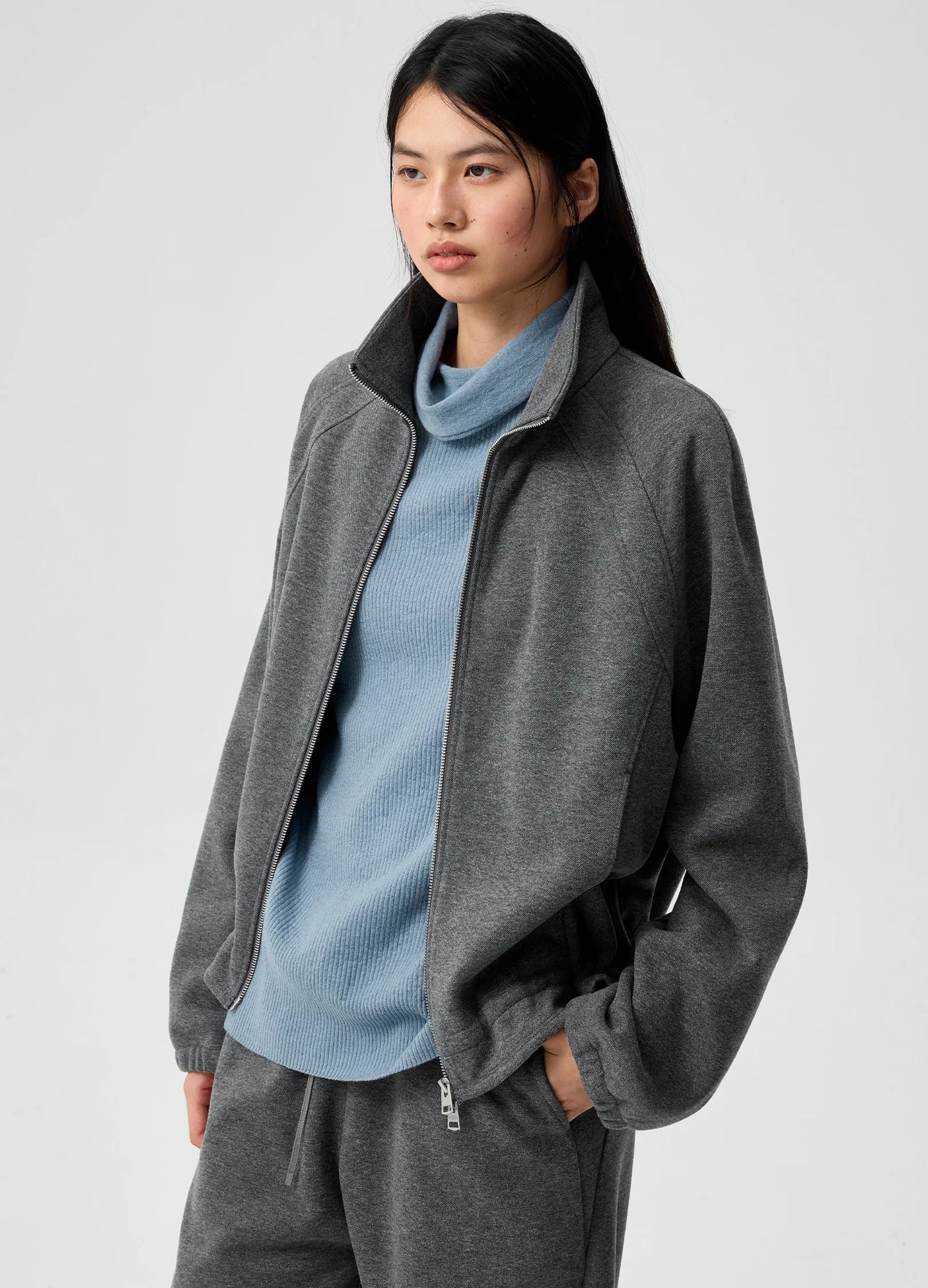 Coco Ruffled Zip Hoodie