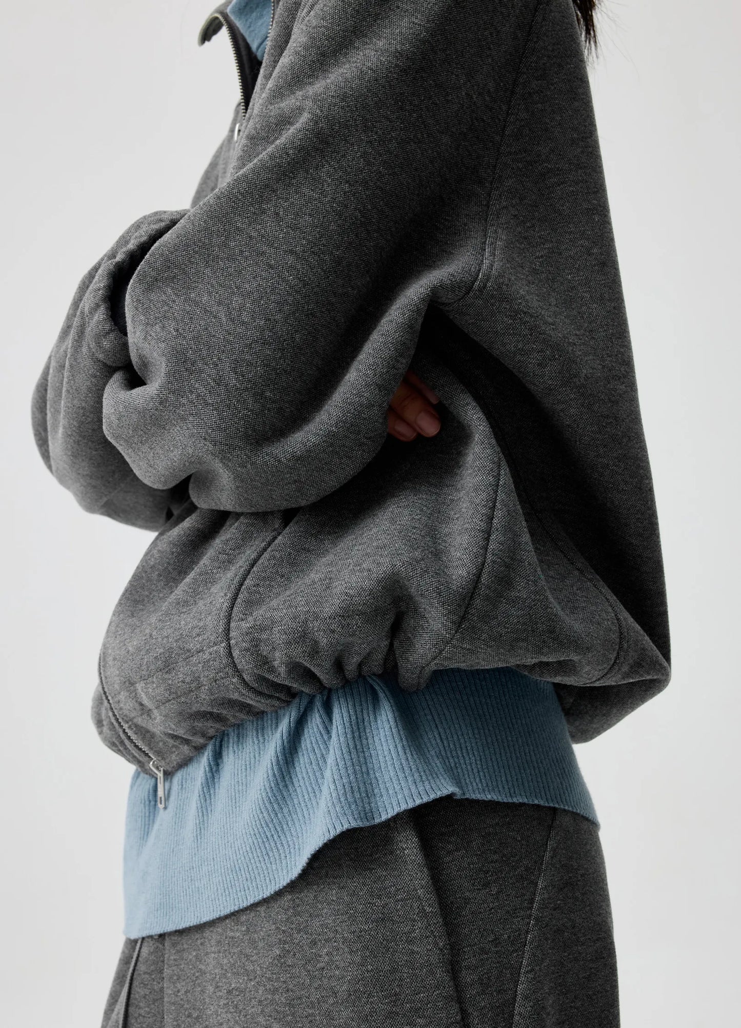 Coco Ruffled Zip Hoodie