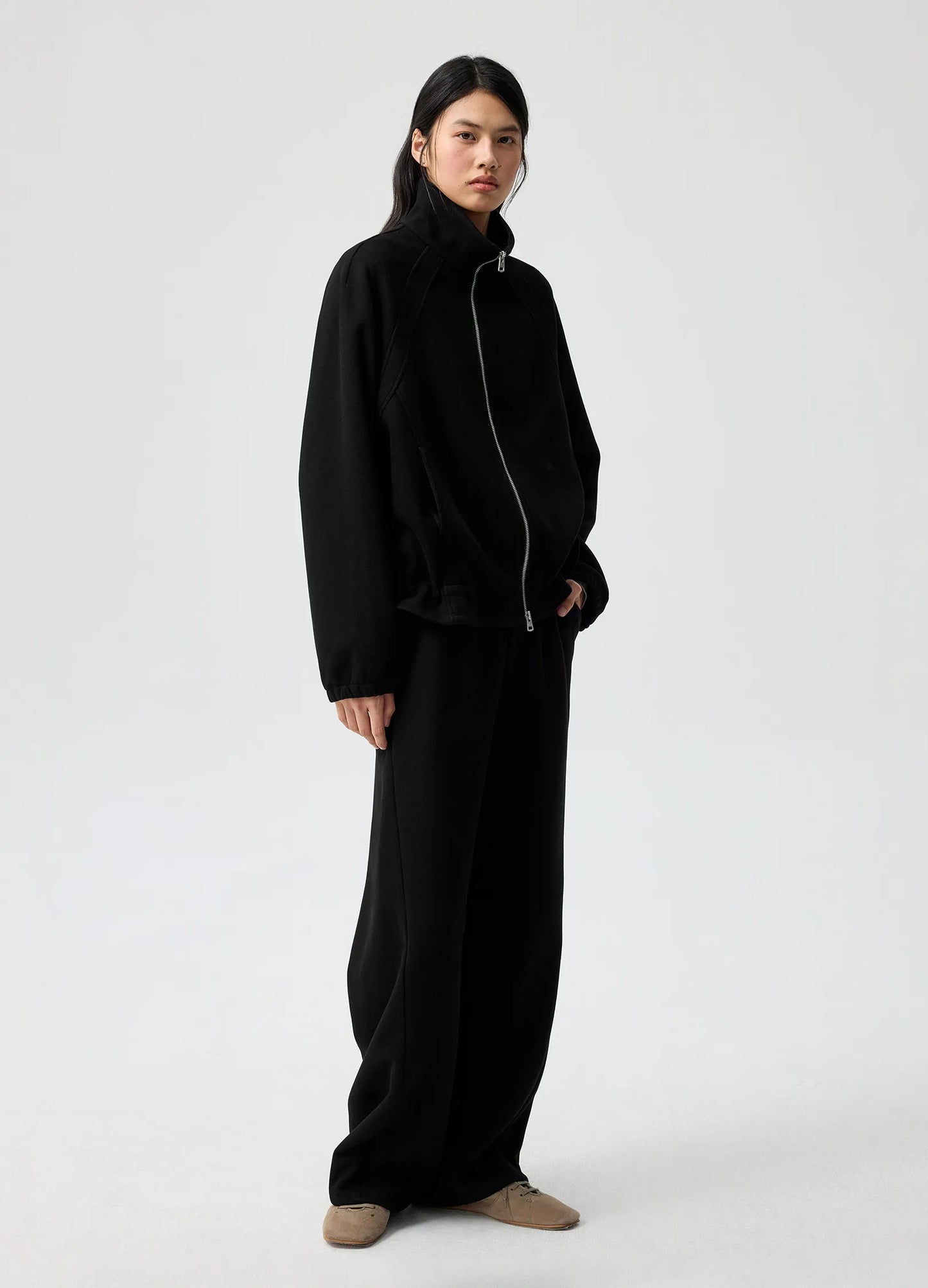 Coco Ruffled Zip Hoodie