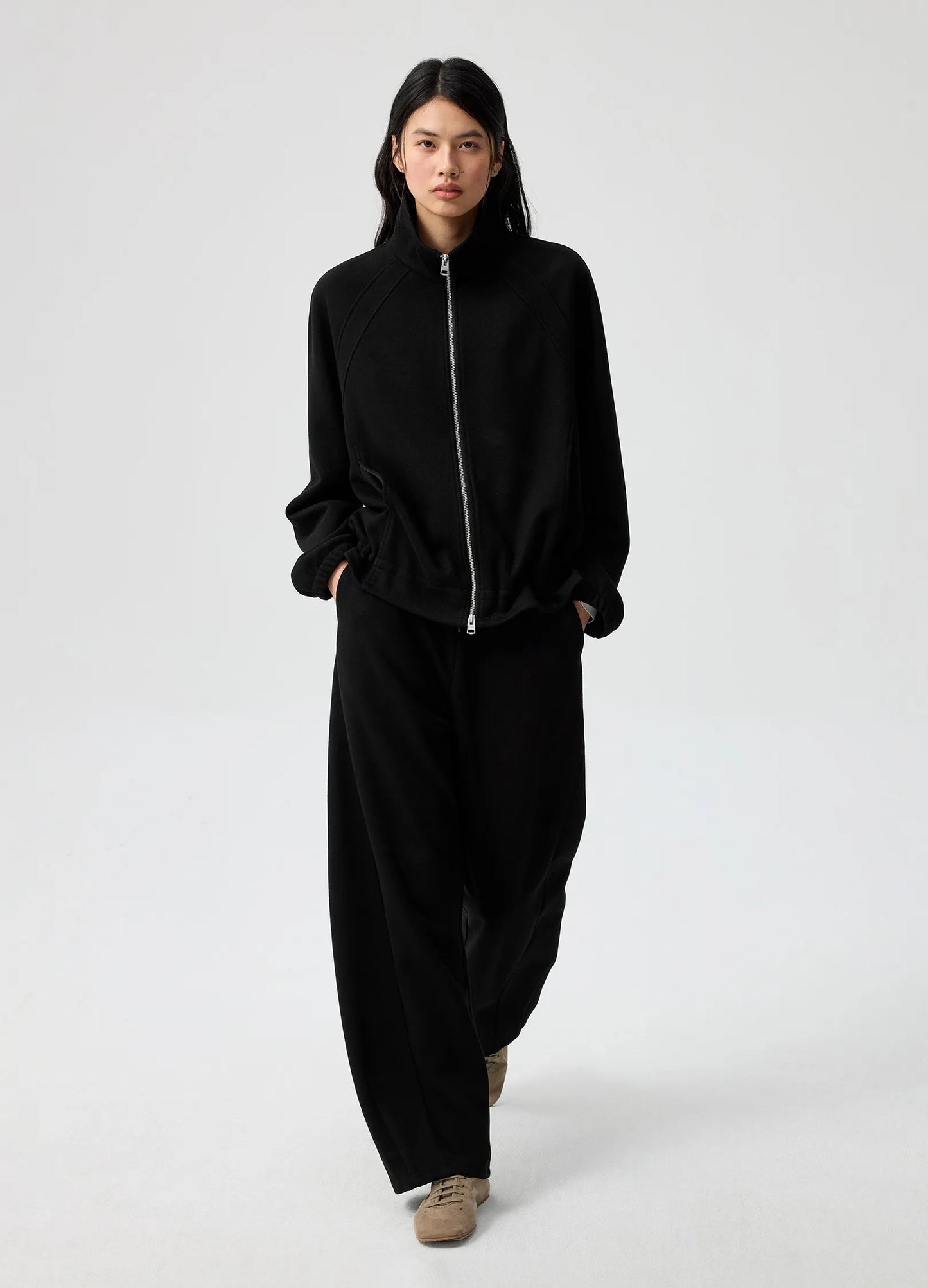 Coco Ruffled Zip Hoodie