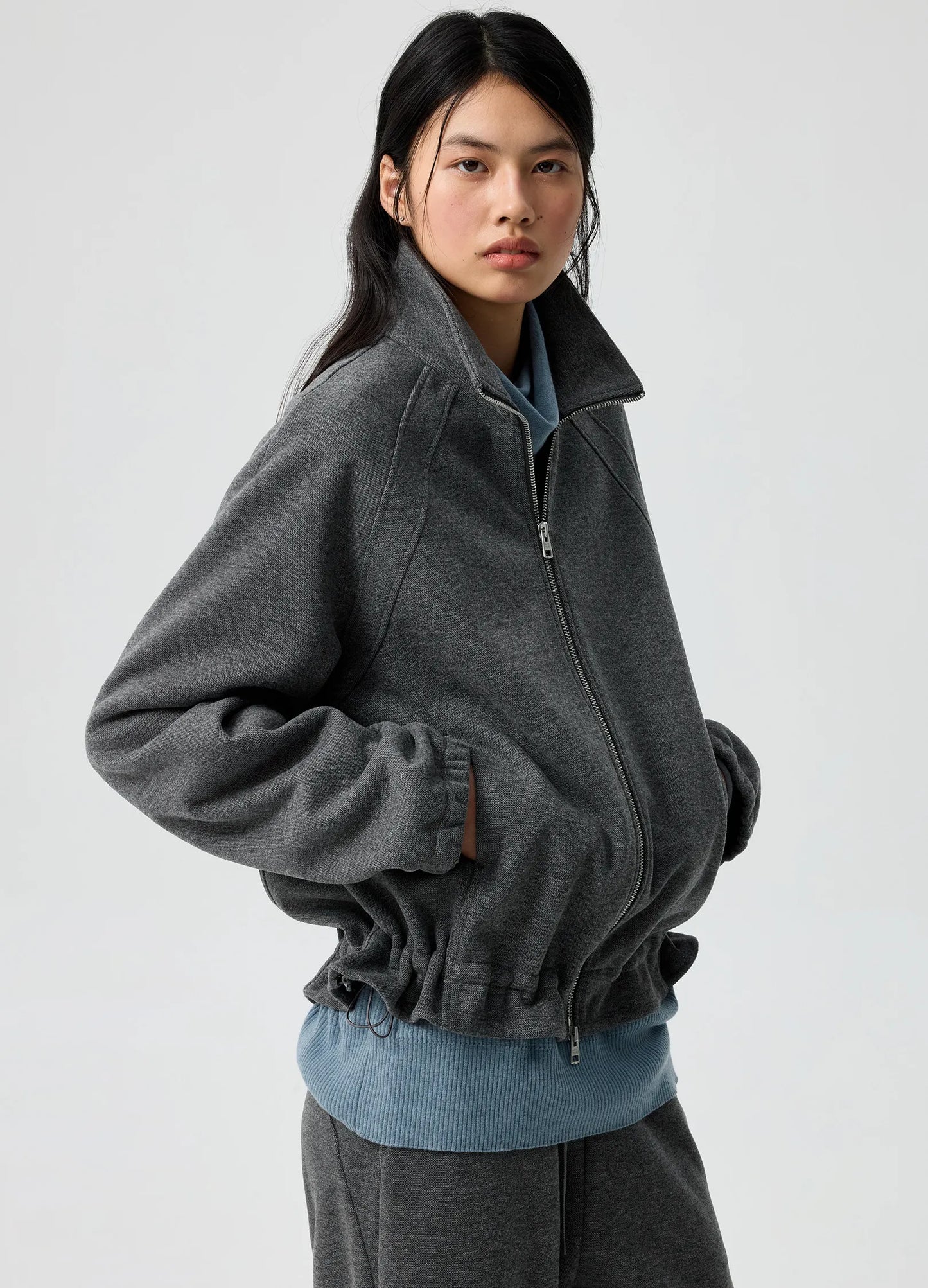 Coco Ruffled Zip Hoodie