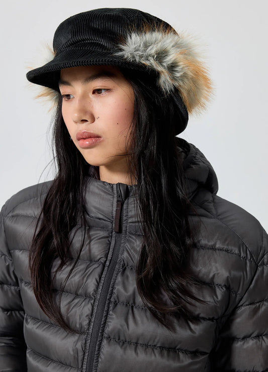 Corduroy Fur Hat