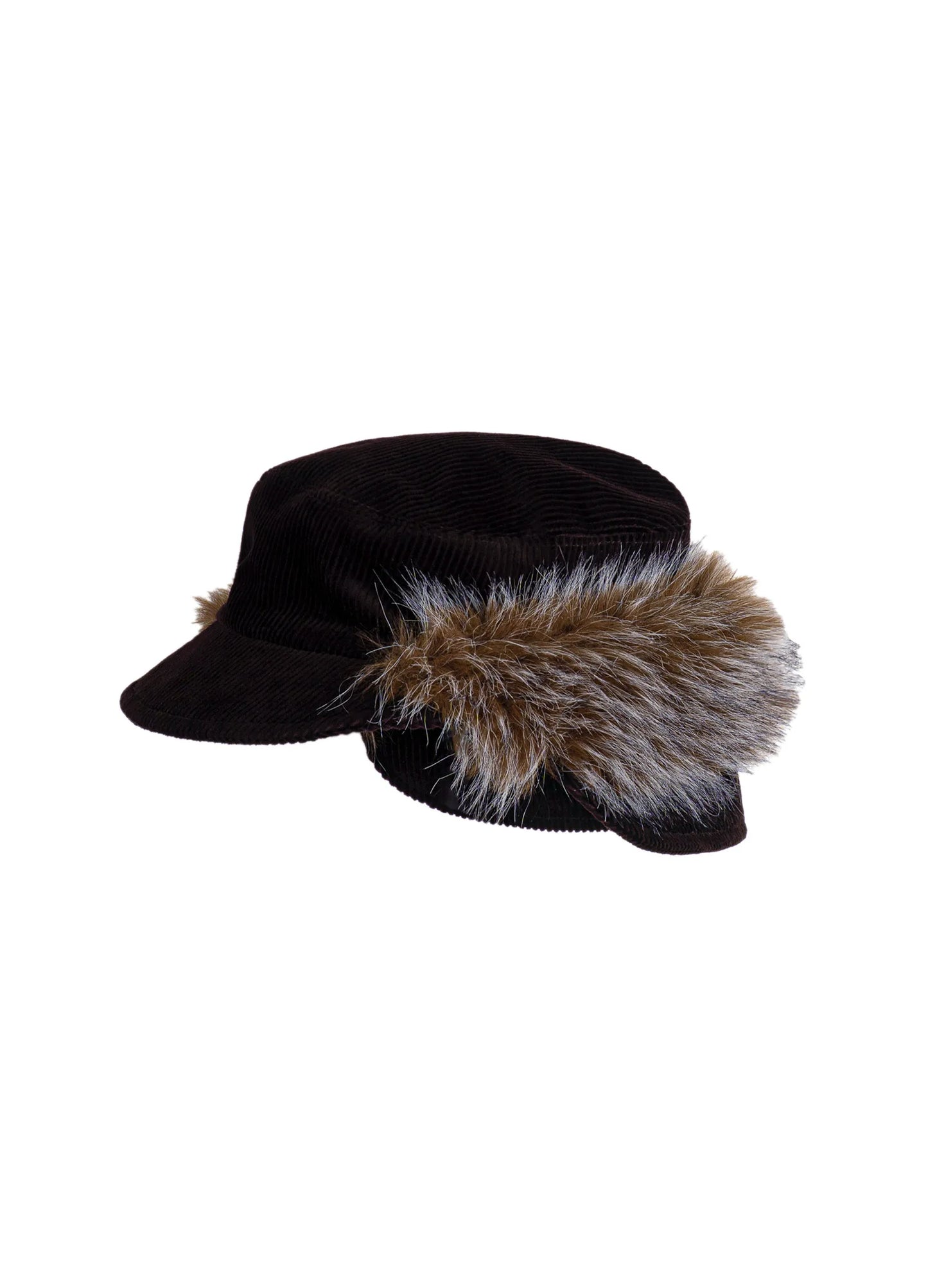 Corduroy Fur Hat