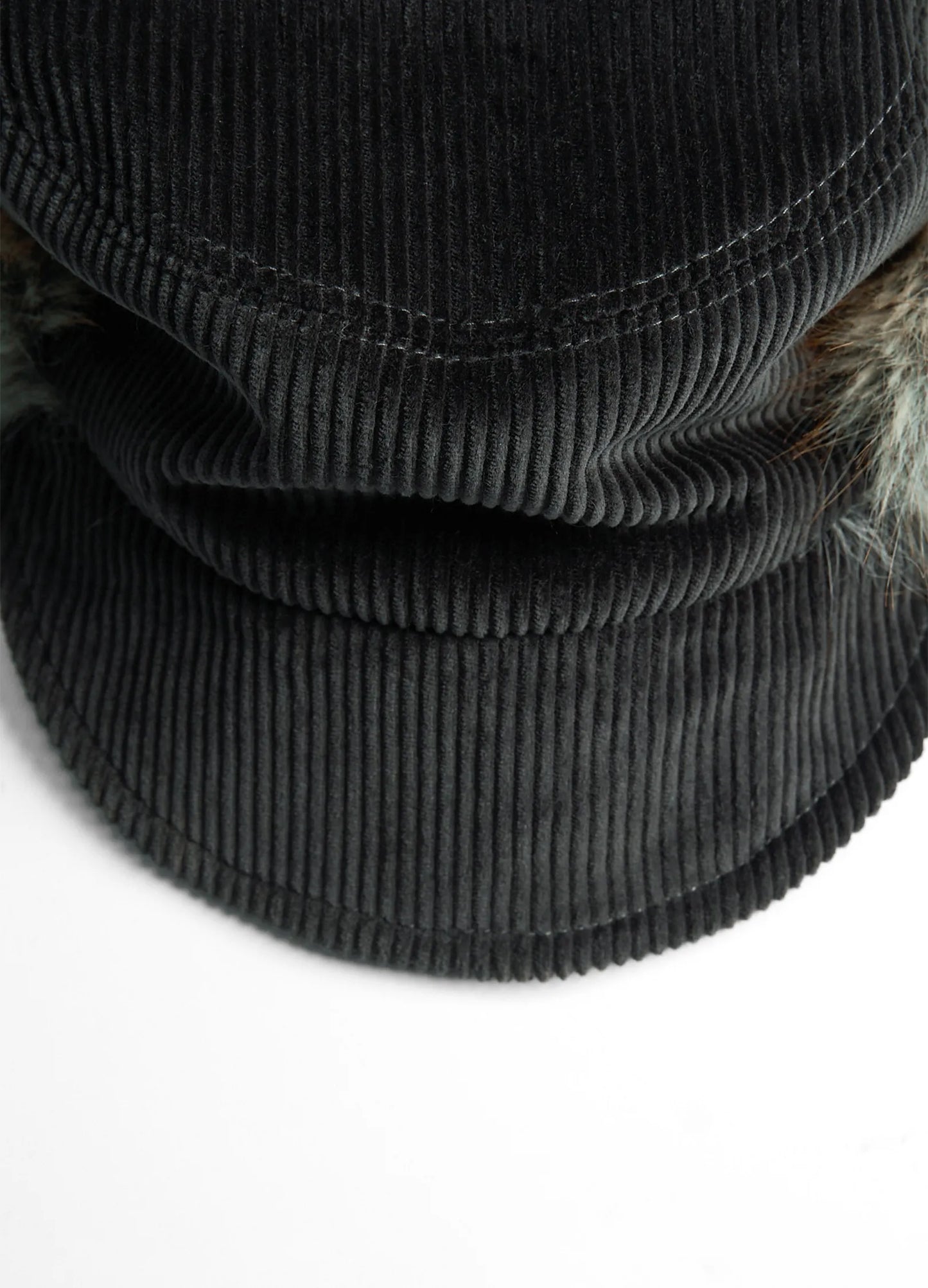 Corduroy Fur Hat