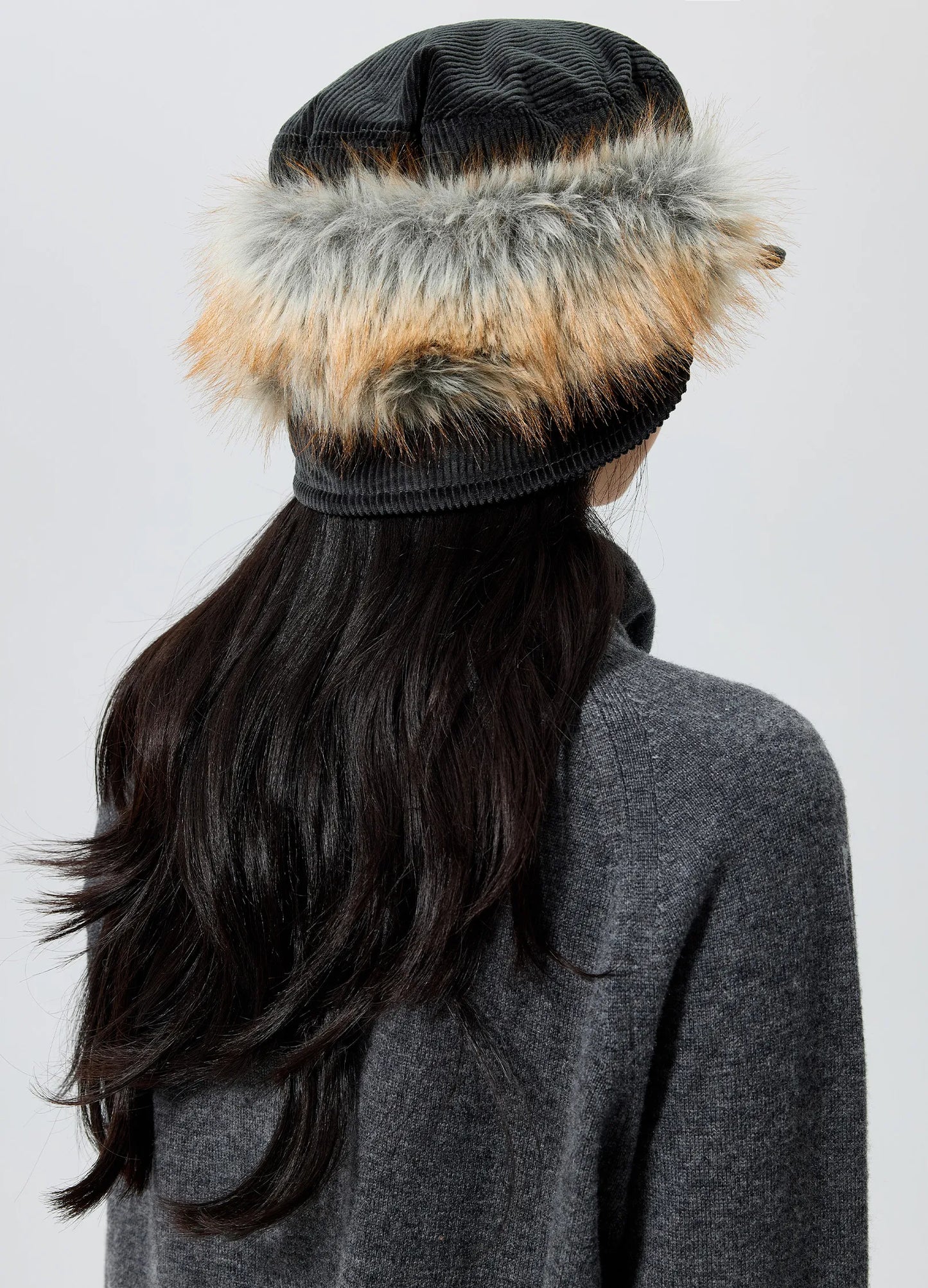 Corduroy Fur Hat