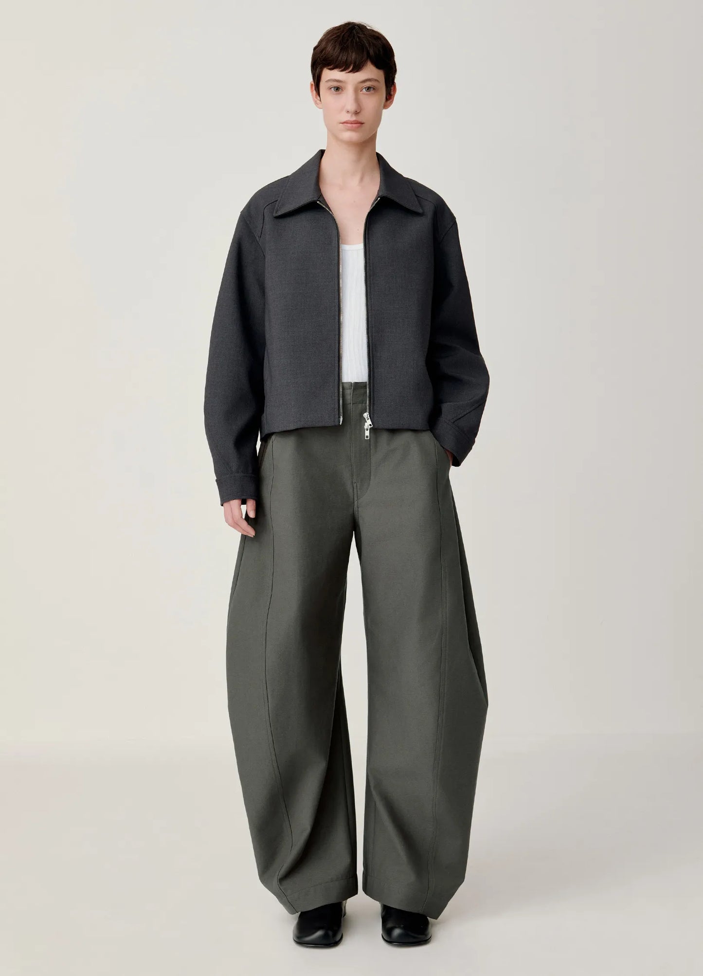 Cropped Lapel Jacket