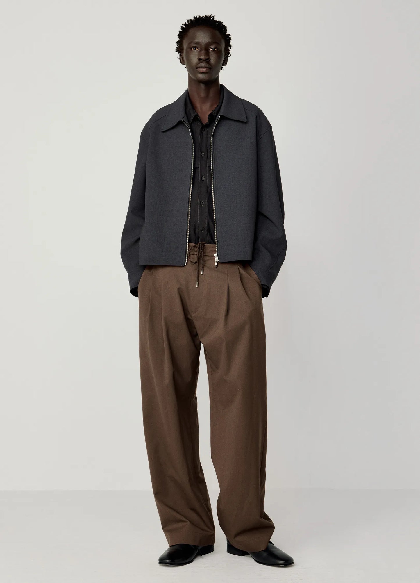 Cropped Lapel Jacket